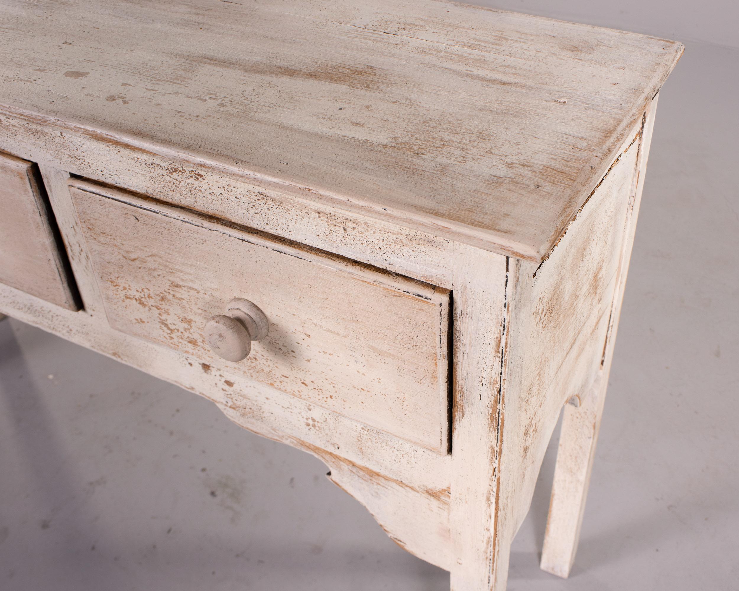 Late 19th C White Painted English Server For Sale 1