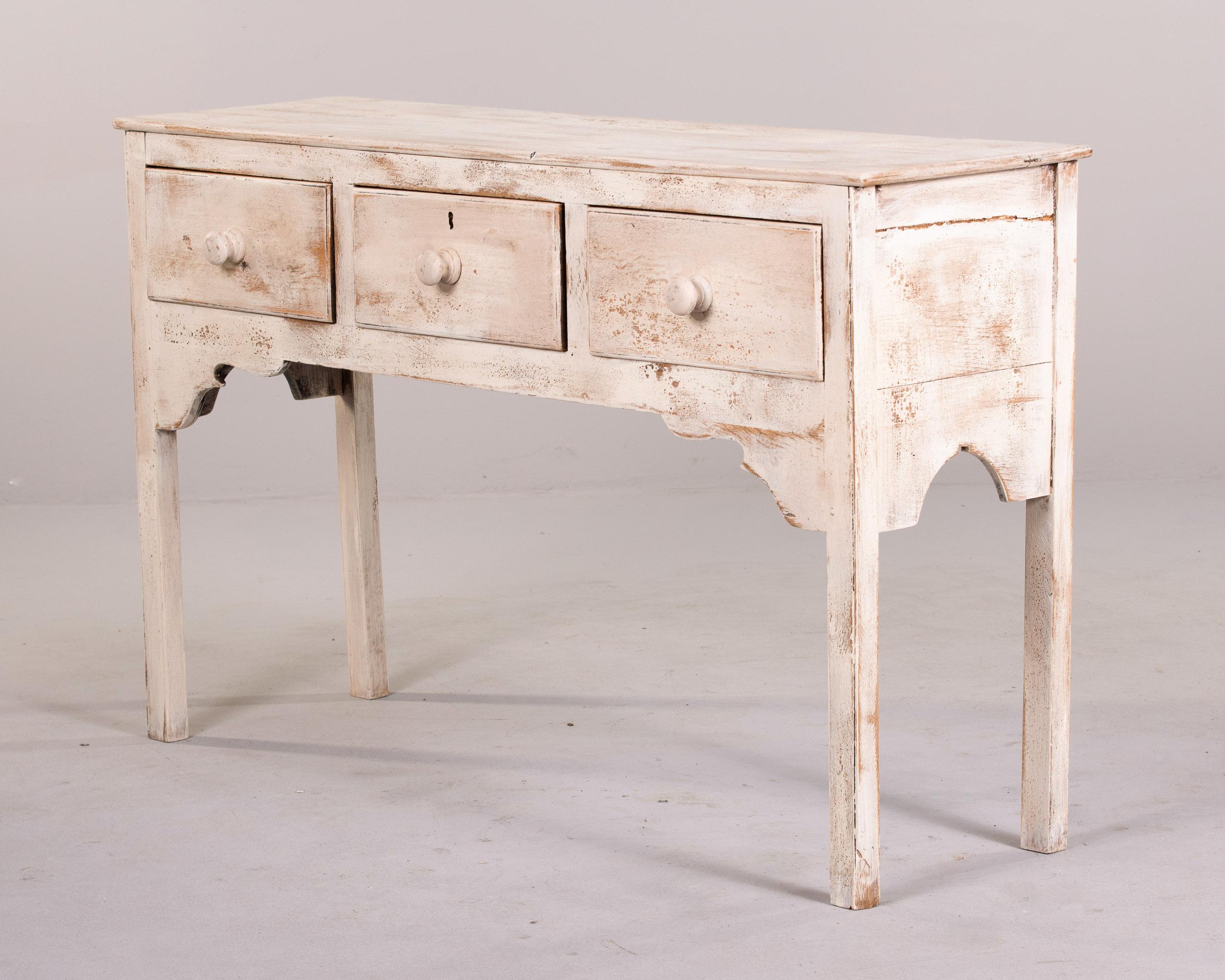 Late 19th C White Painted English Server For Sale 2