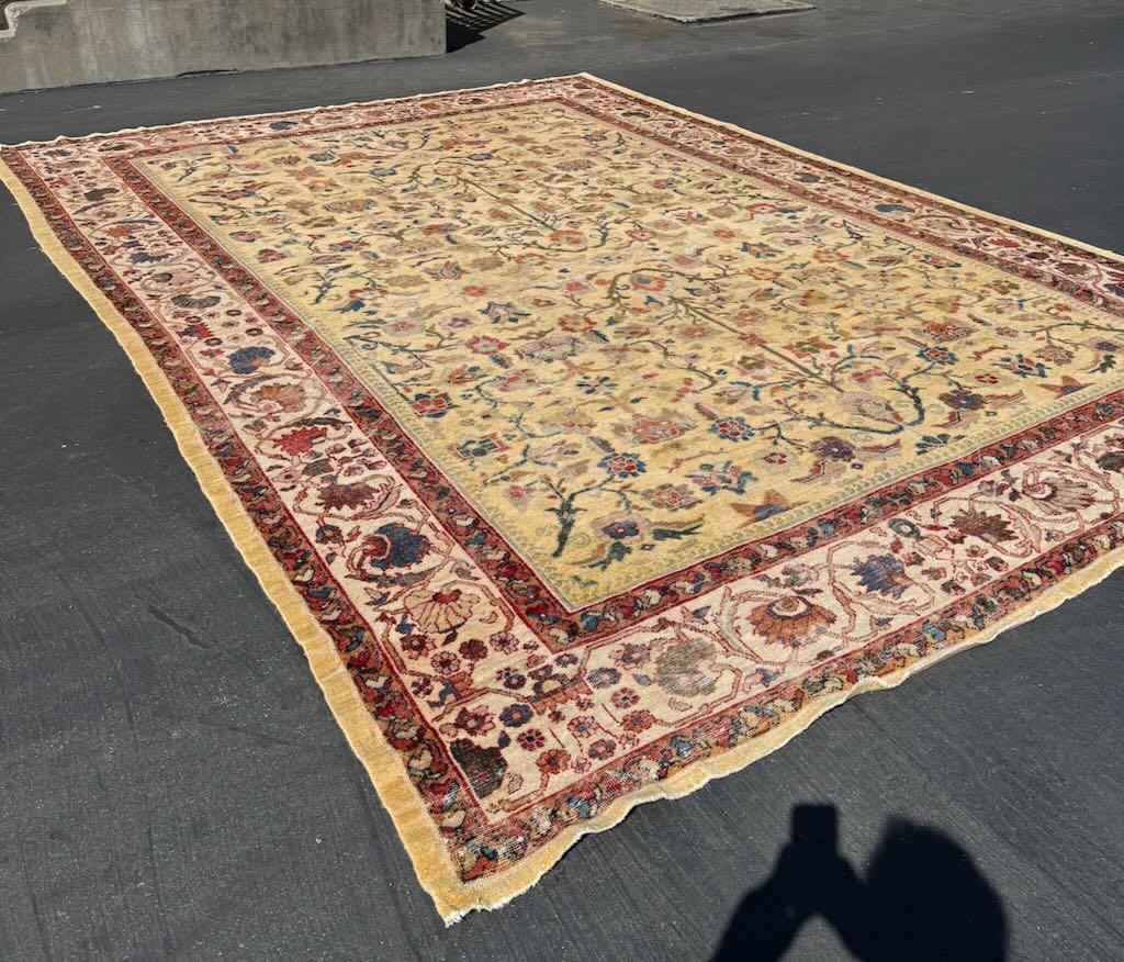 Woven in the Arak region for the wetern market by the Anglo-Swiss firm Ziegler & Co. in the late 19th century, these carpets are celebrated for their classical Persian motifs rendered in exquisitely nuanced colors. The wool, expertly dyed, creates a