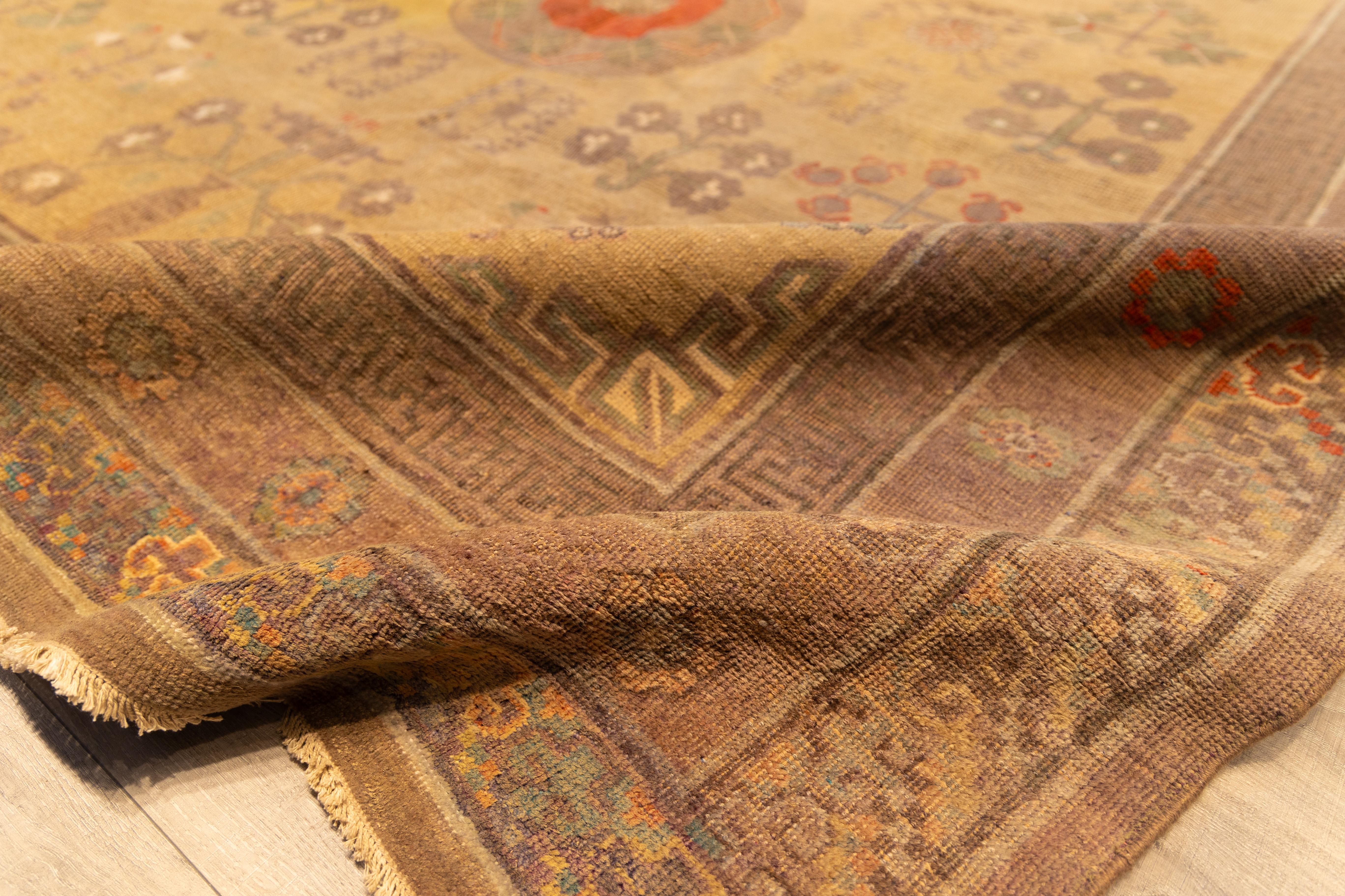 Khotan late 19th cent chinese khotan rug