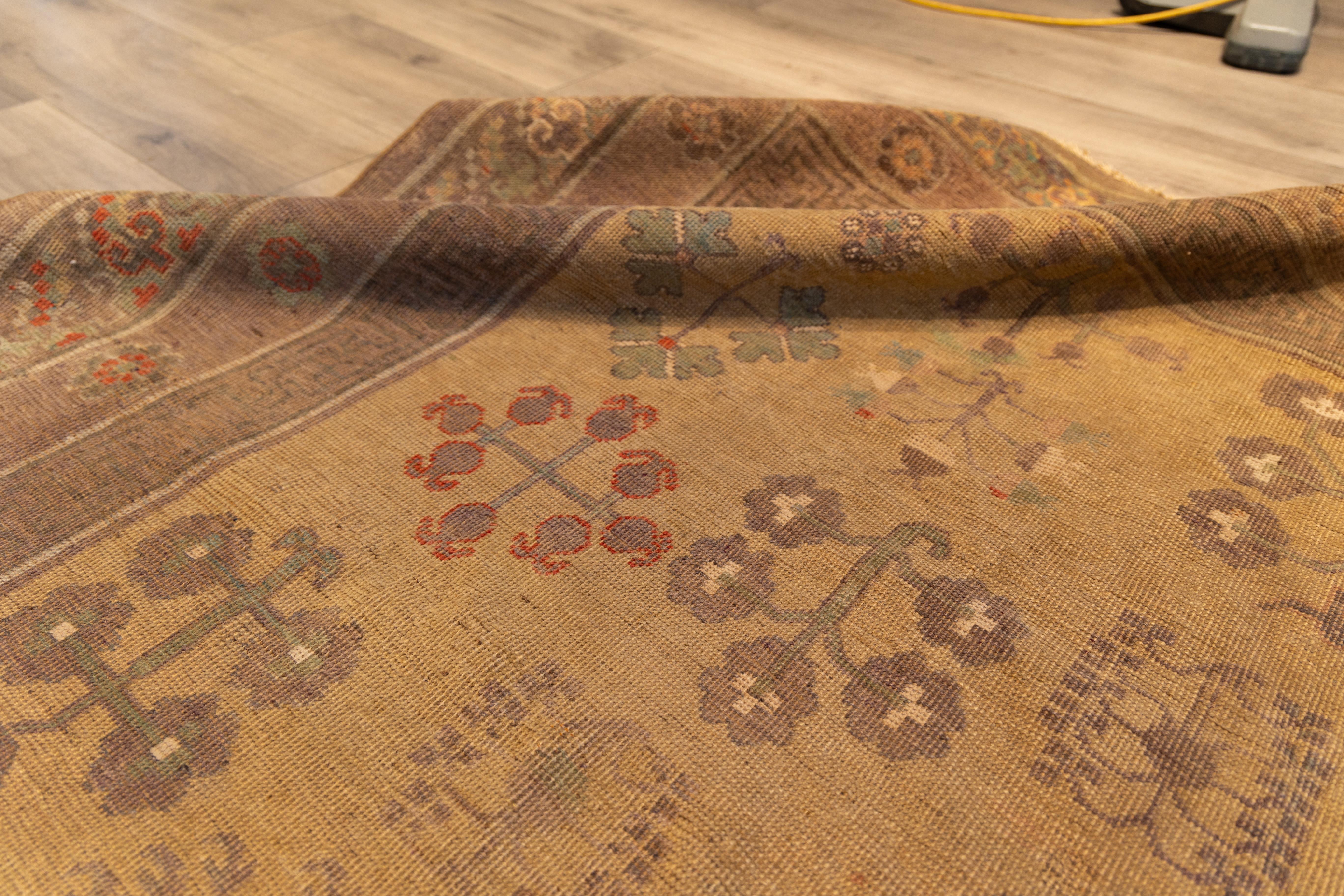 Chinese late 19th cent chinese khotan rug