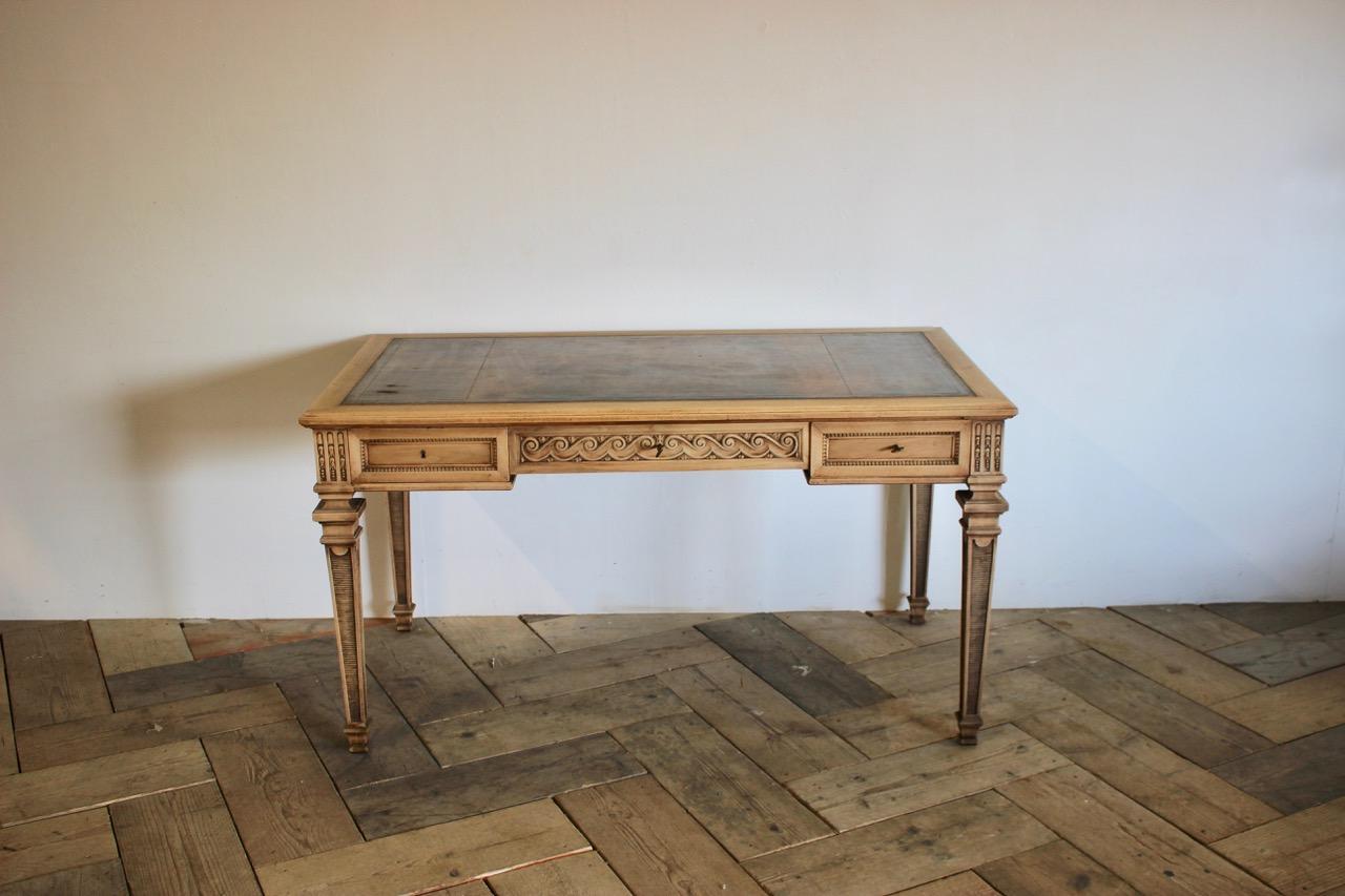 Late 19th Cent French Bleached Walnut Desk 2