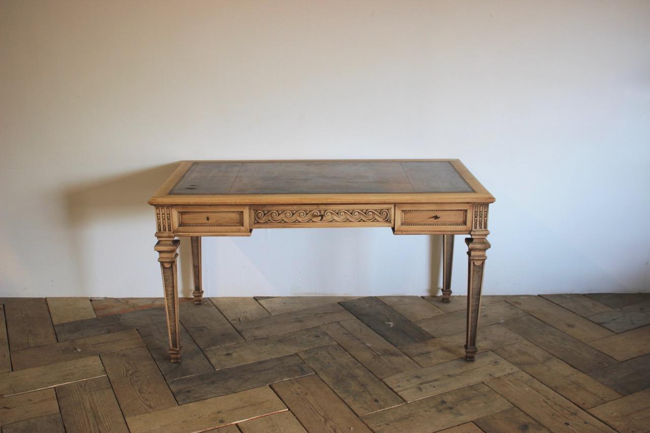 Late 19th Cent French Bleached Walnut Desk 3
