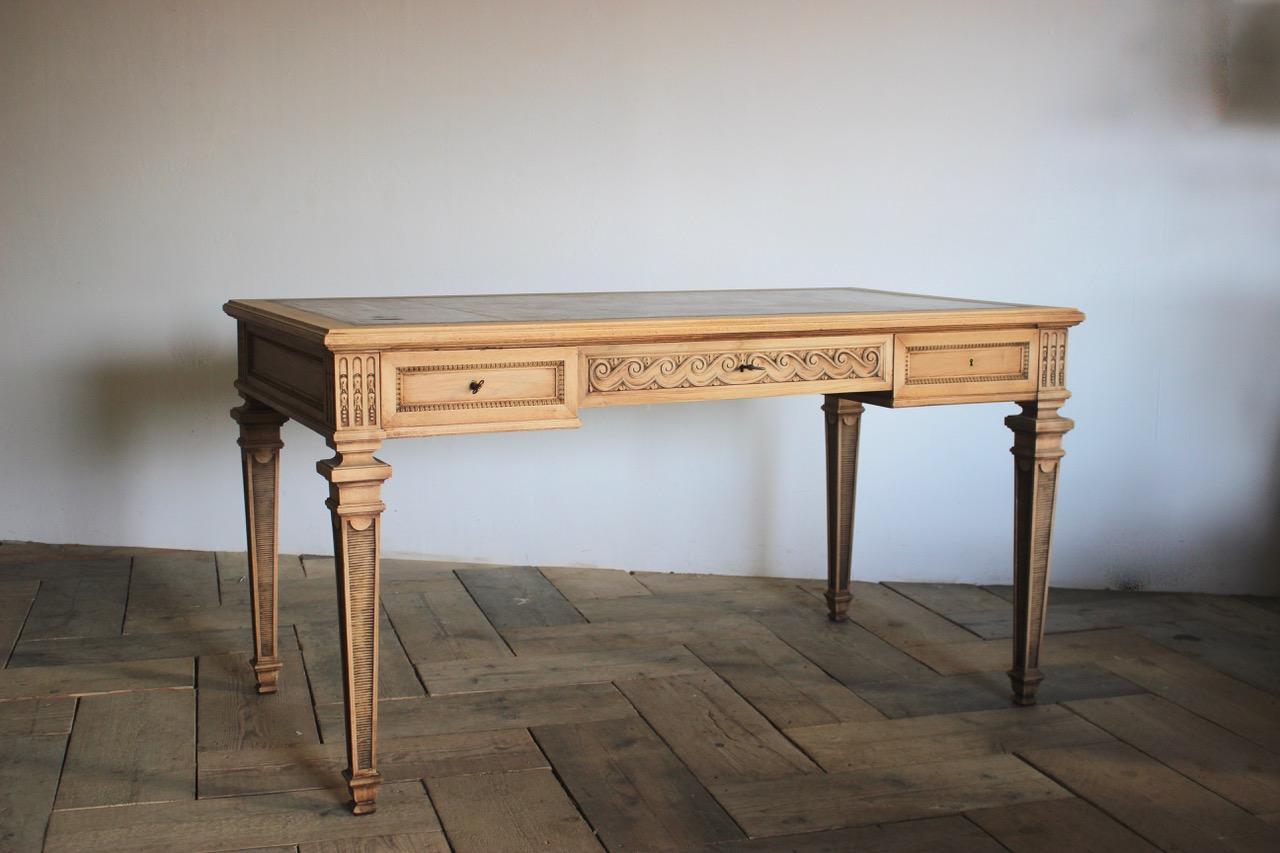 Late 19th Cent French Bleached Walnut Desk 5