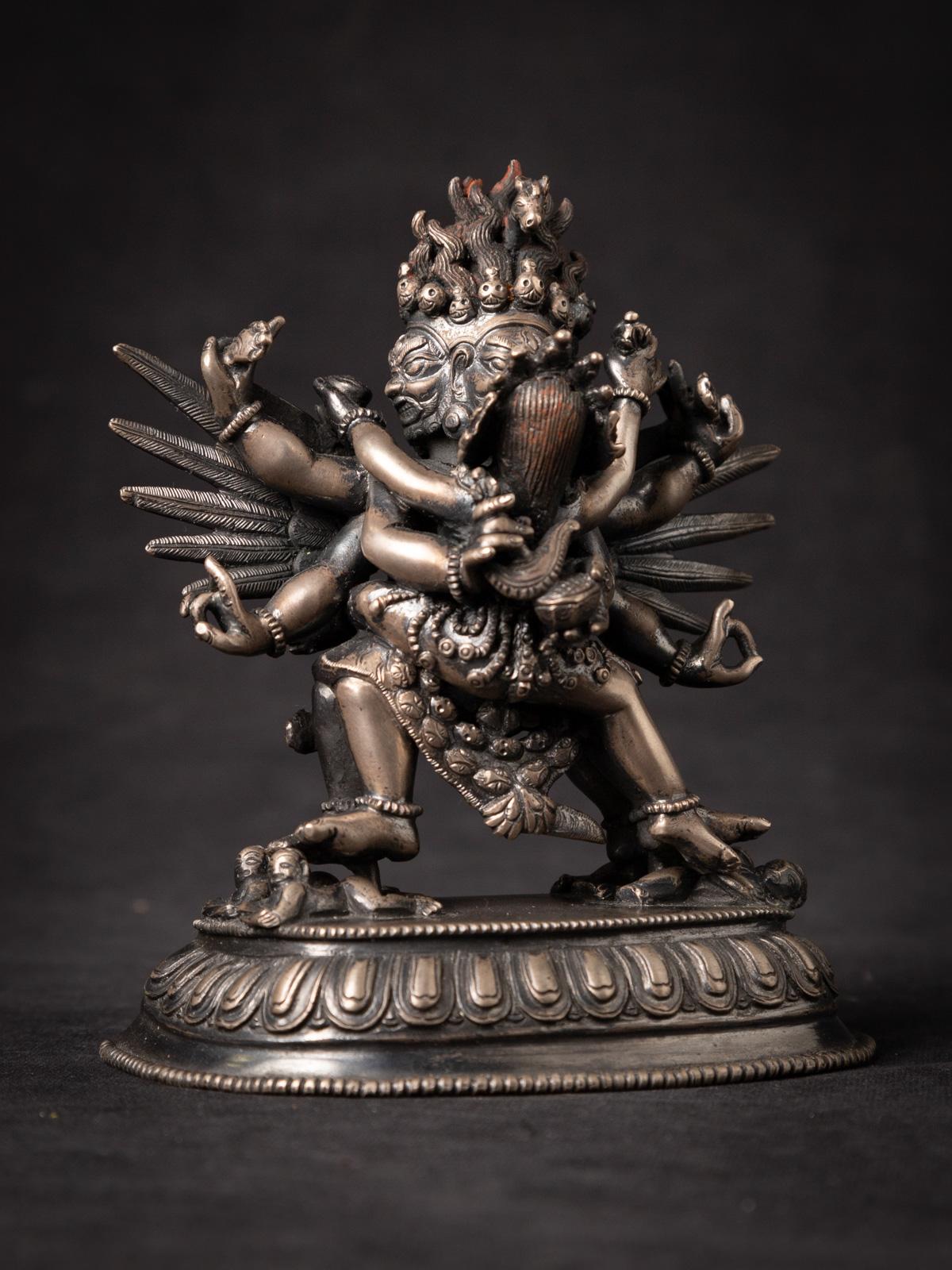 Late 19th centrury antique silver statue of Vajrakilaya from Nepal  9