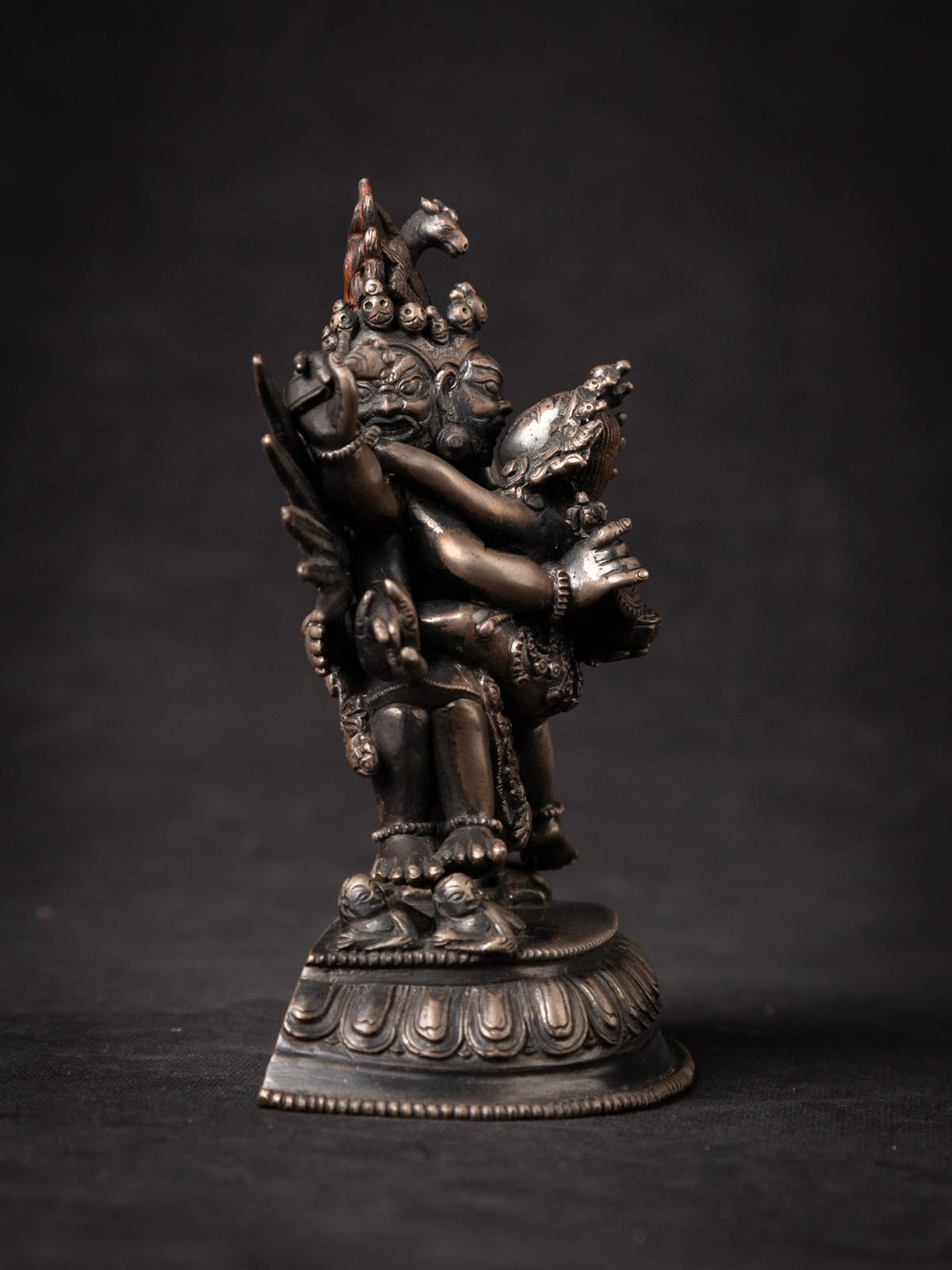 Late 19th centrury antique silver statue of Vajrakilaya from Nepal  10