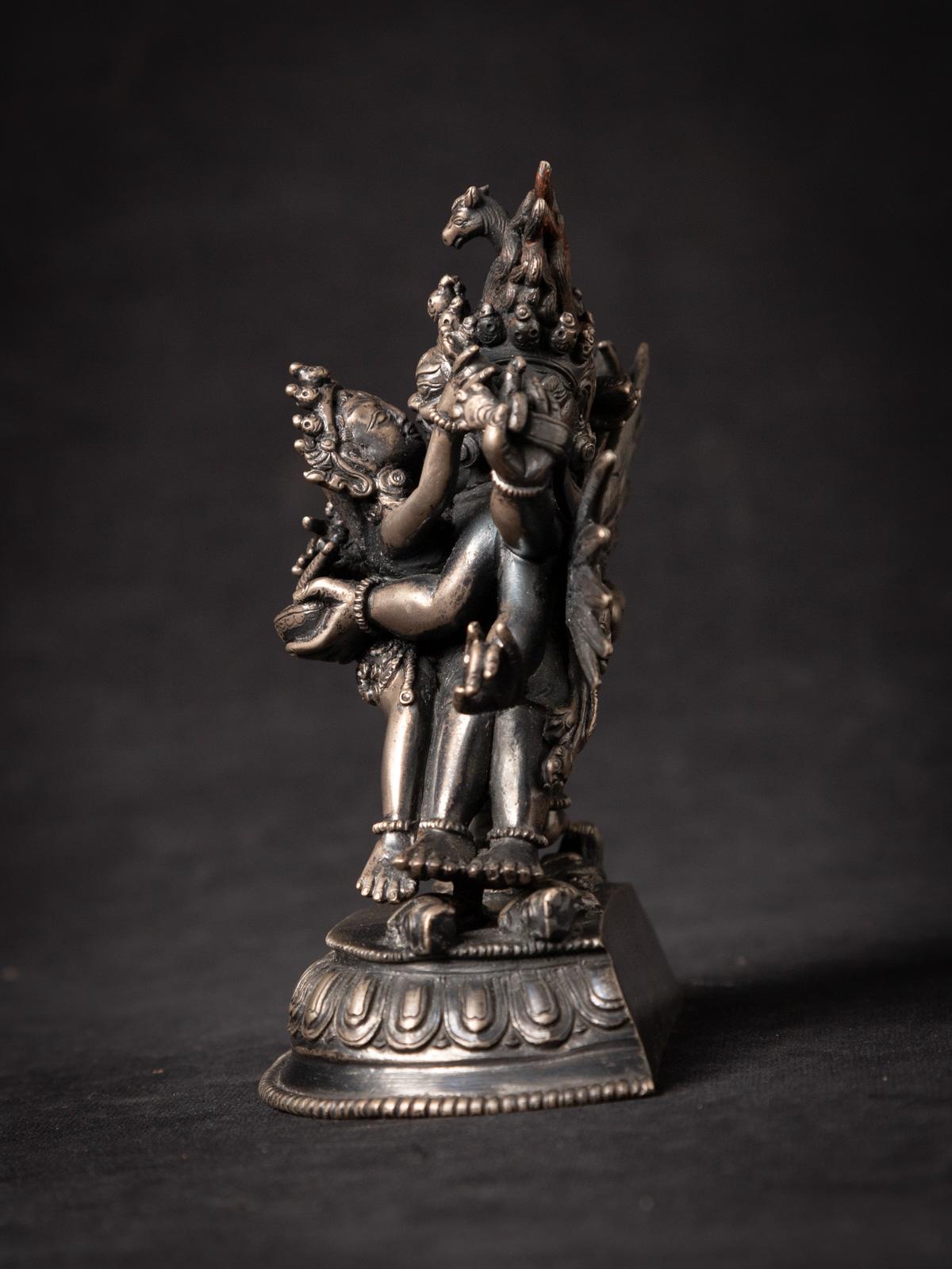 Late 19th centrury antique silver statue of Vajrakilaya from Nepal  12