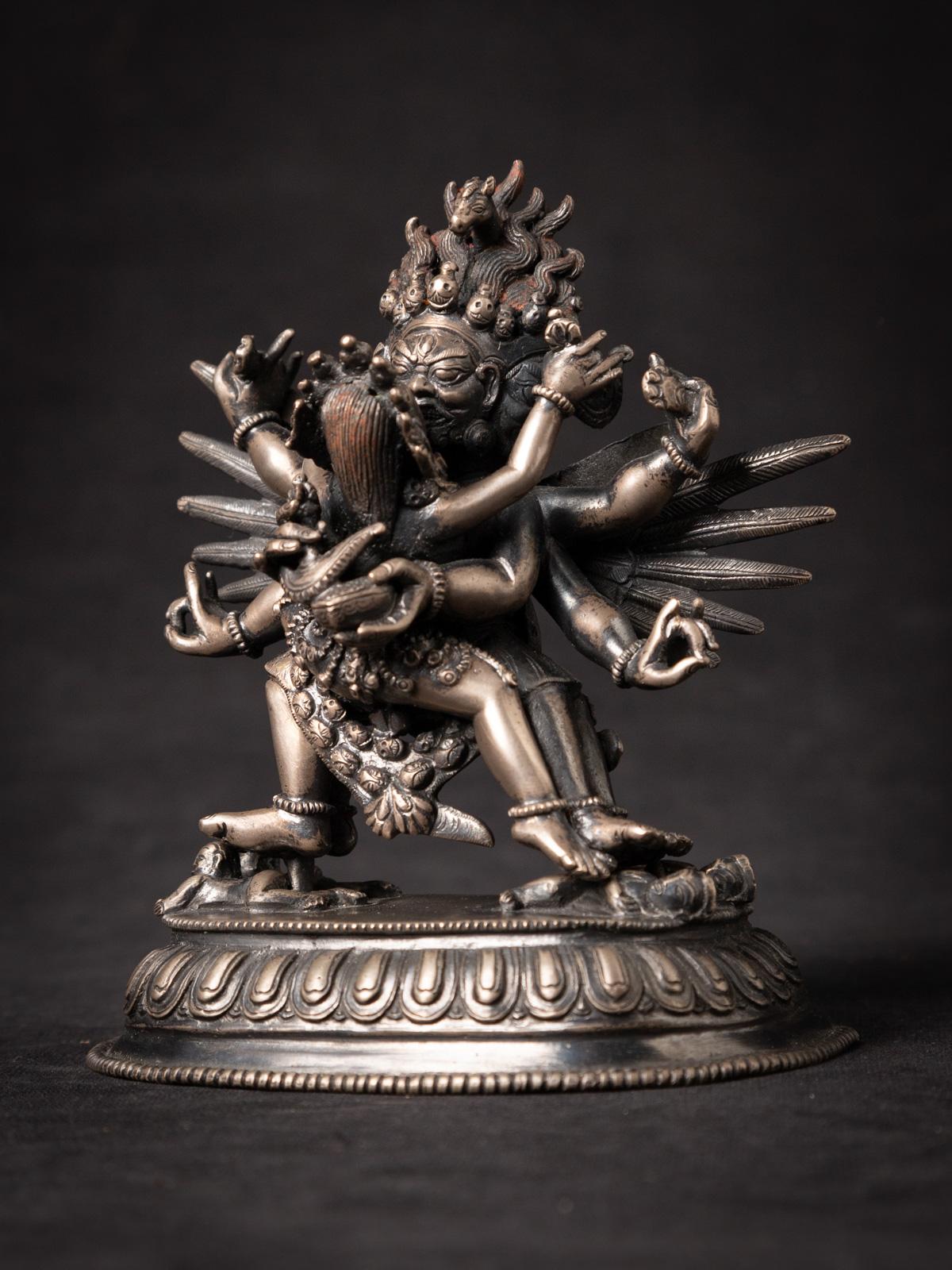 Late 19th centrury antique silver statue of Vajrakilaya from Nepal  13