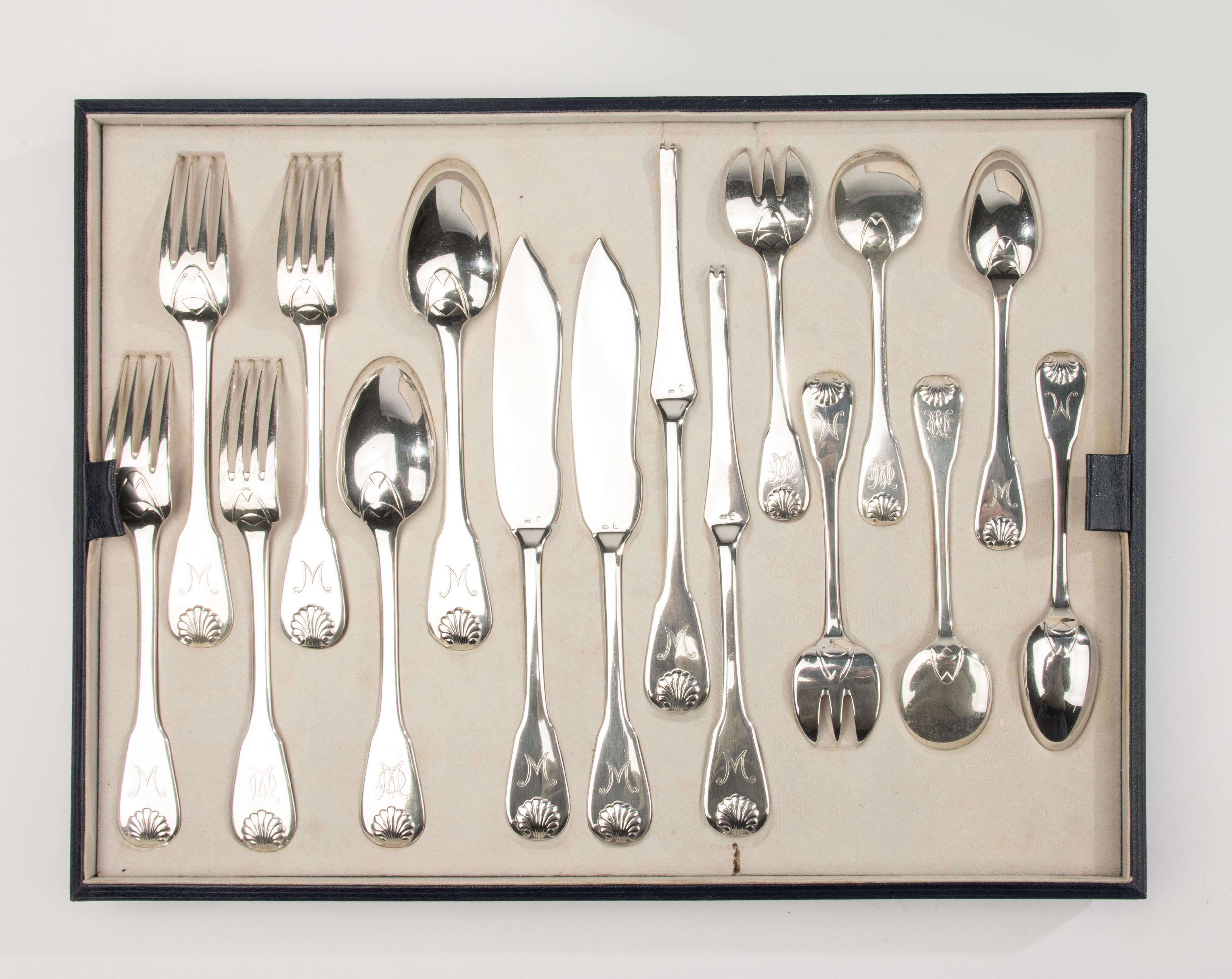 Fin du 19e siècle Service de table en argent de 32 pièces - Wolfers Bruxelles en vente 7