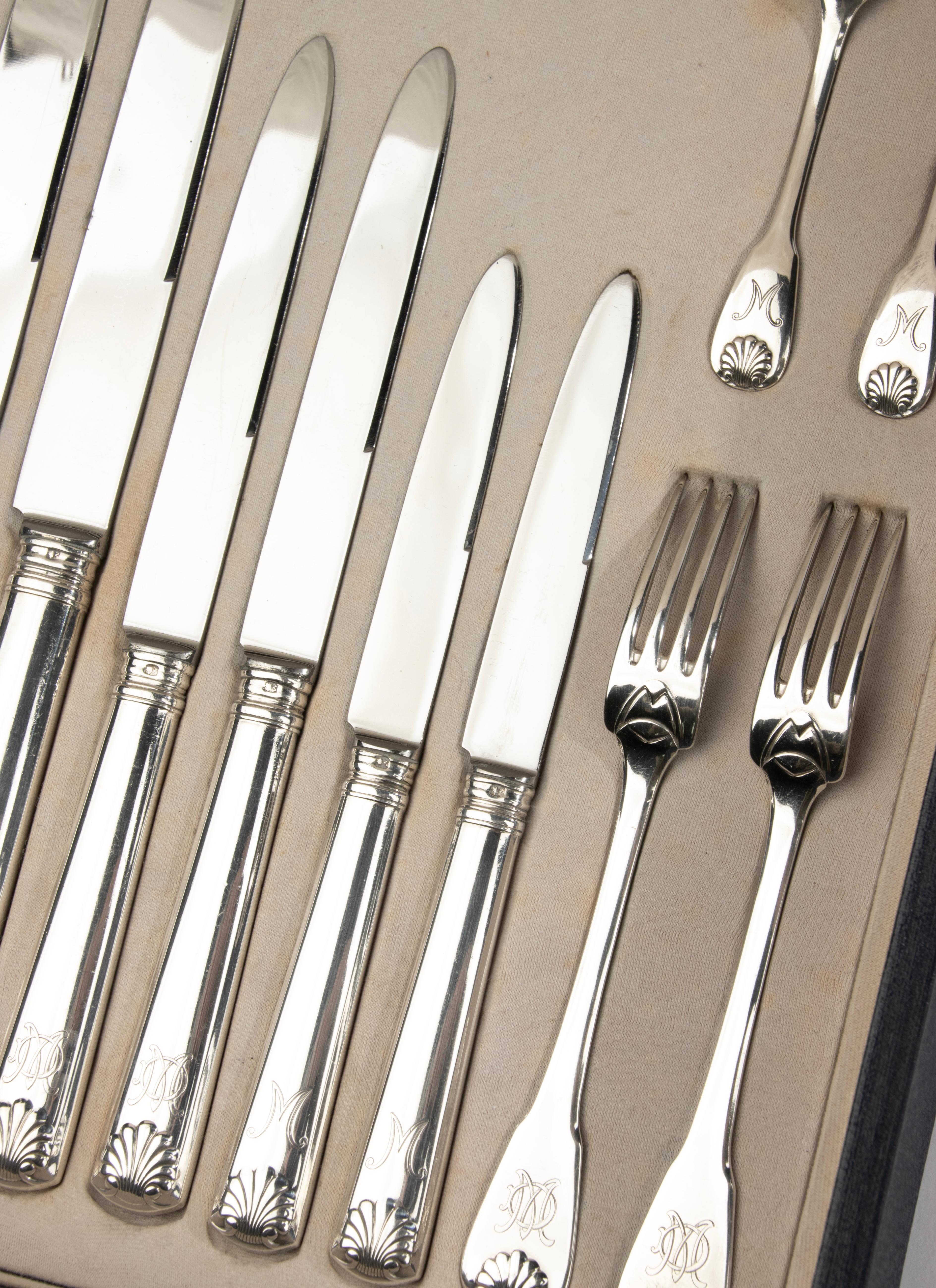 Fin du 19e siècle Service de table en argent de 32 pièces - Wolfers Bruxelles en vente 12