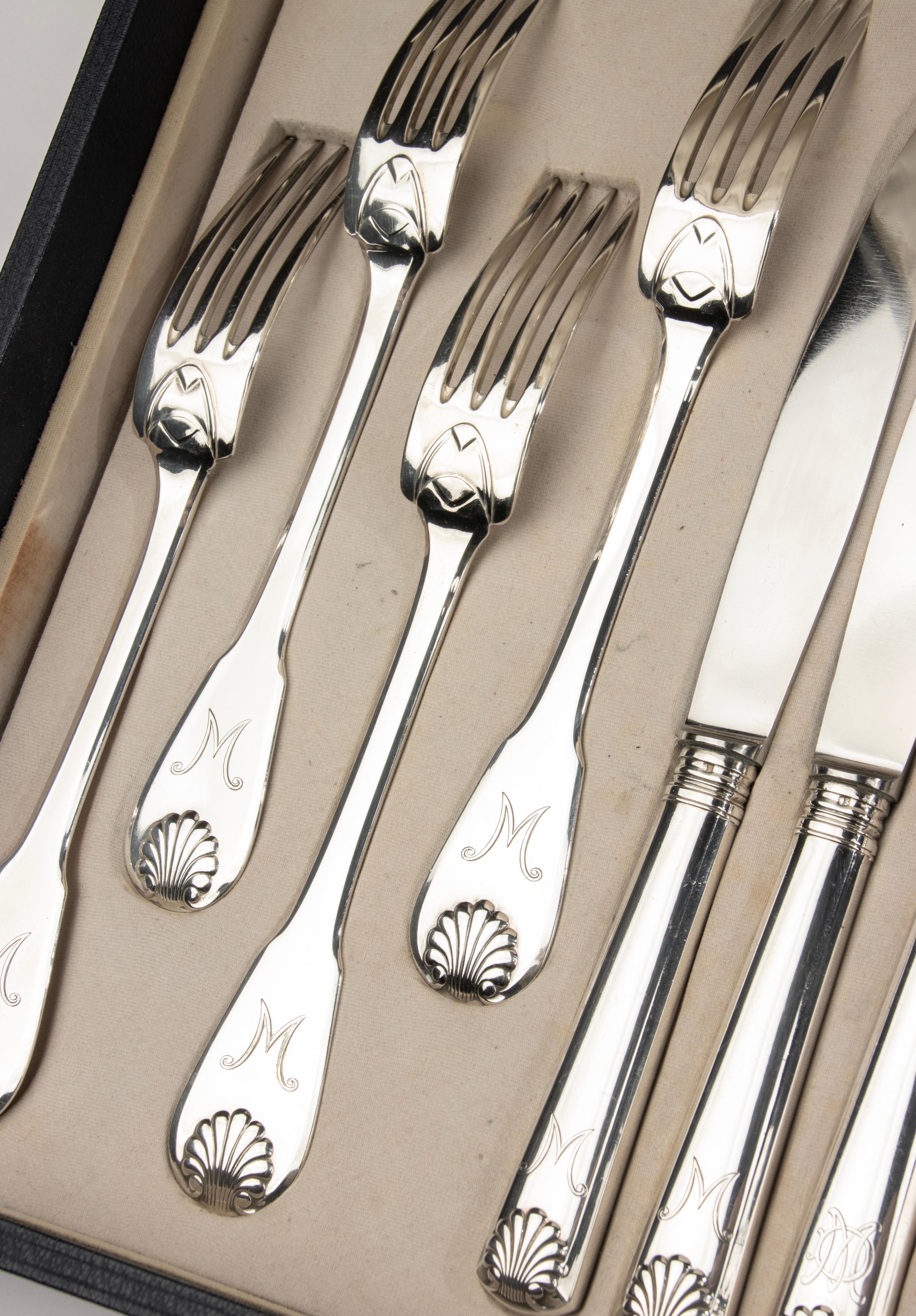 Fin du 19e siècle Service de table en argent de 32 pièces - Wolfers Bruxelles en vente 13