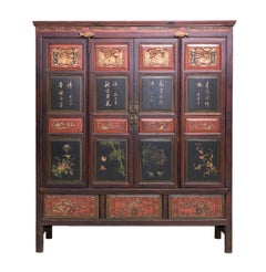 Cabinet à 4 portes de la fin du 19ème siècle de Zhejiang
