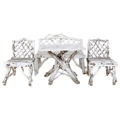 Late 19th Century 4-Piece Bentwood Garden Furniture