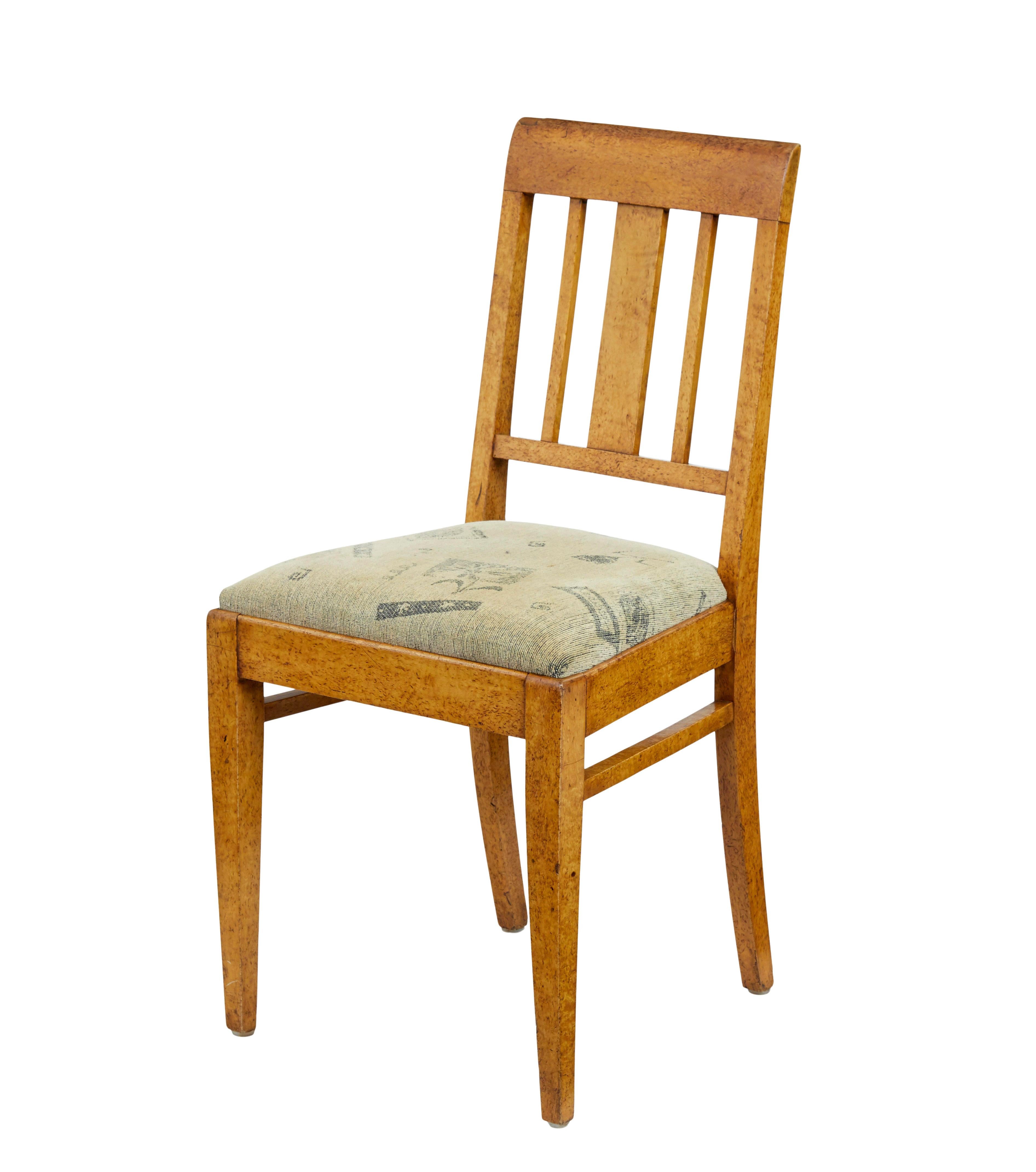 Late 19th century 7 piece burr birch living room suite For Sale 2
