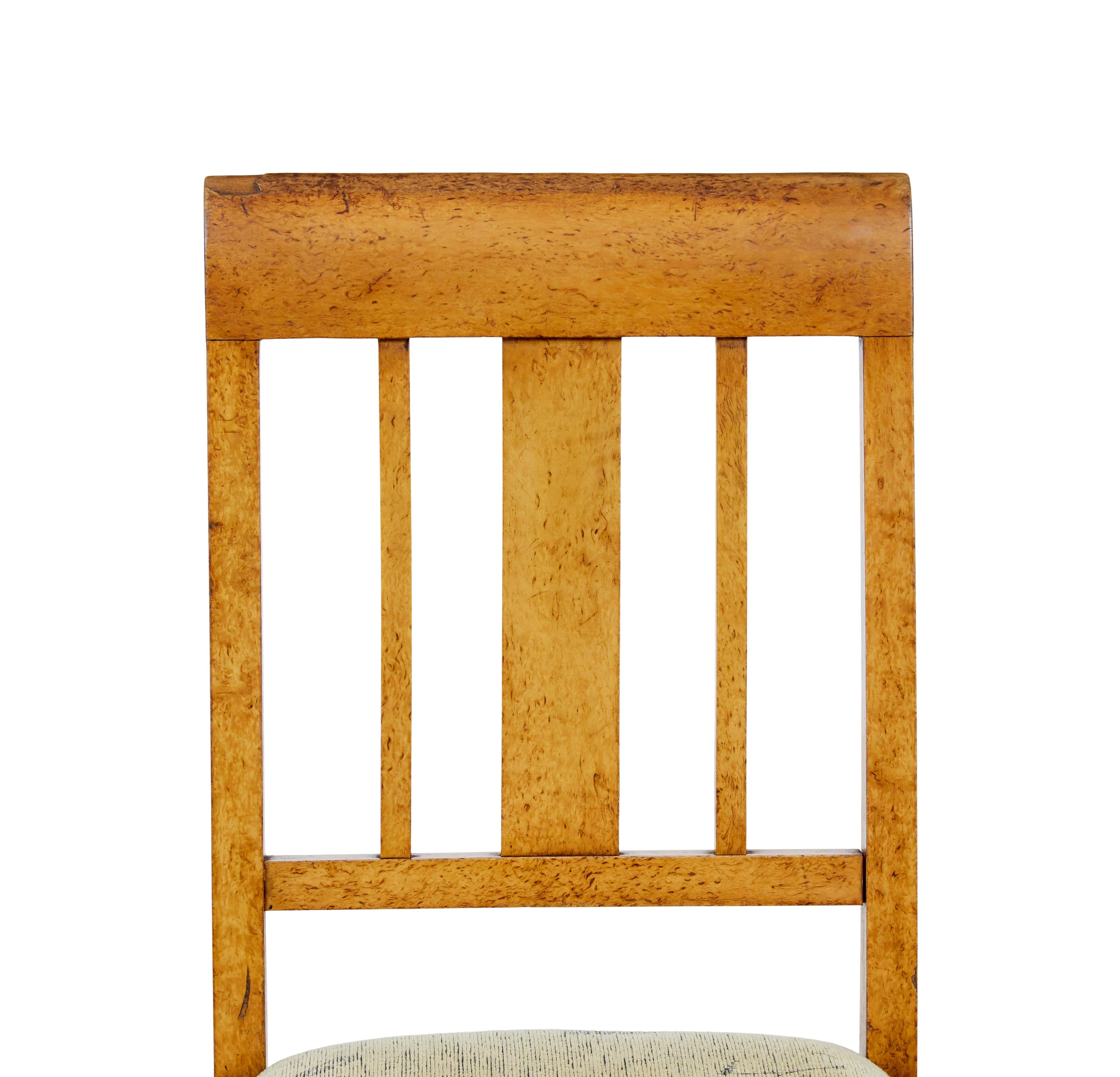 Late 19th century 7 piece burr birch living room suite For Sale 5