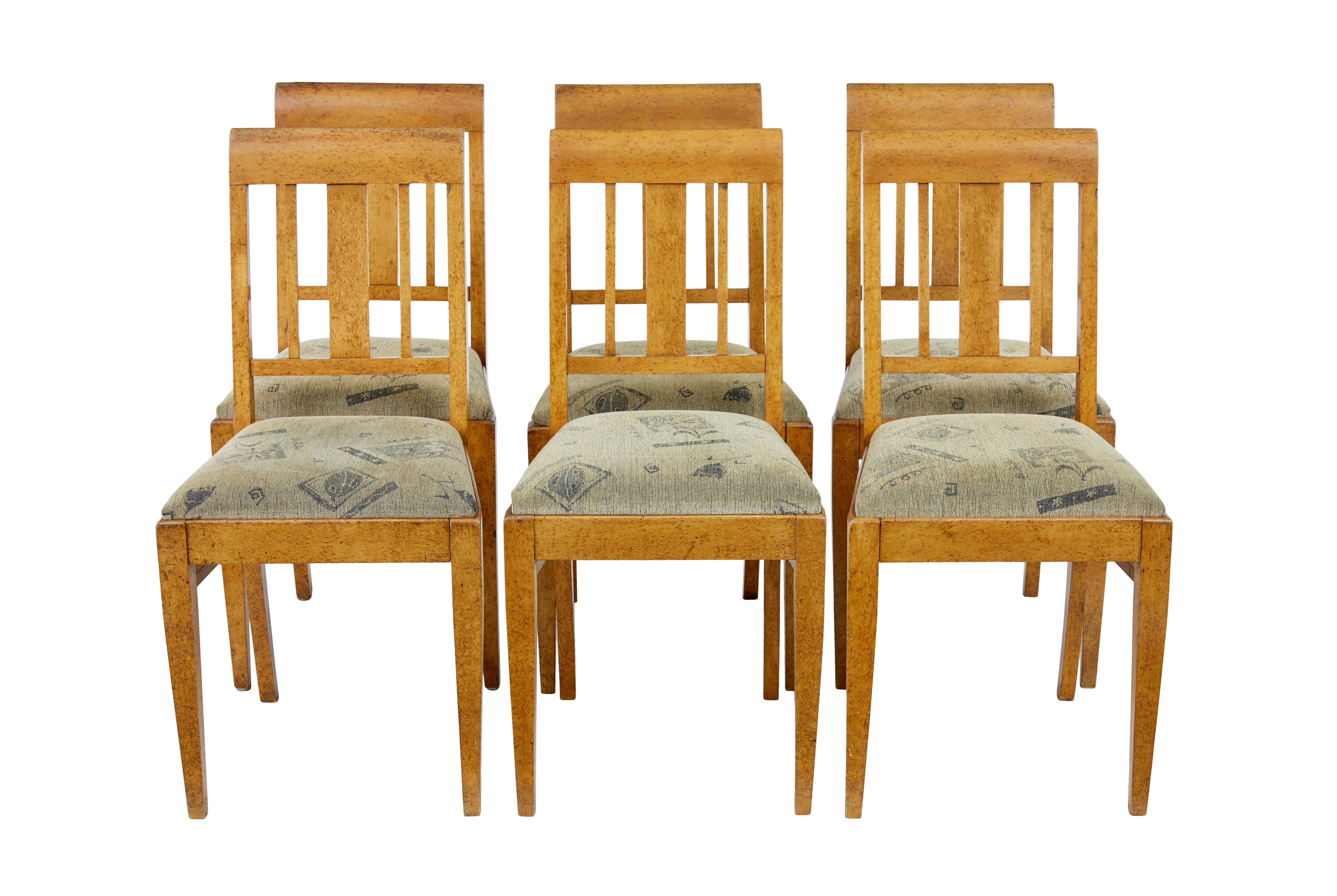 Late 19th century 7 piece burr birch living room suite For Sale 1