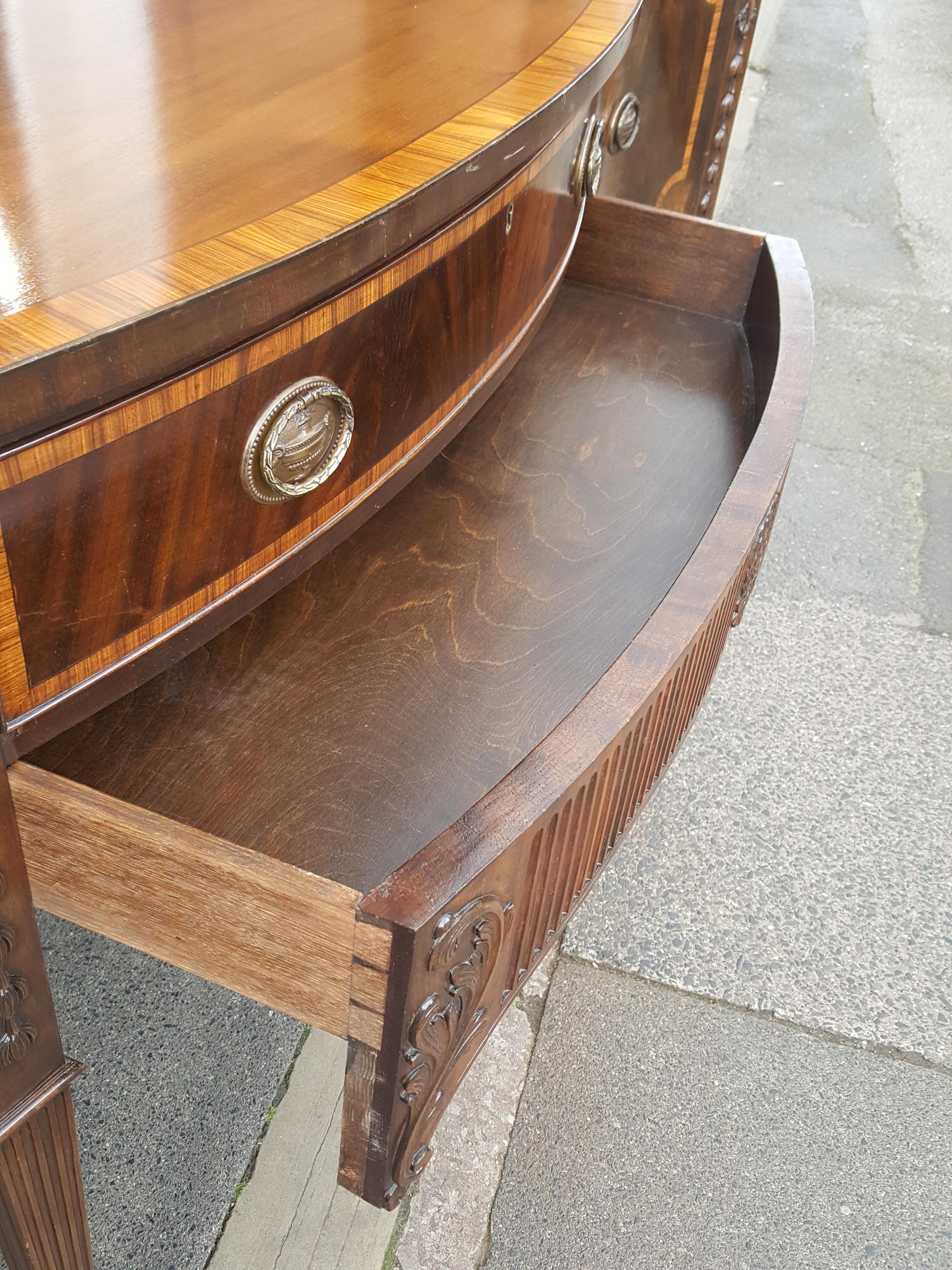 Late 19th Century Adams Style Mahogany Sideboard 1
