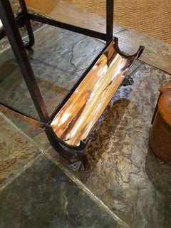 Late 19th Century Aesthetic Copper and Steel Umbrella Stand