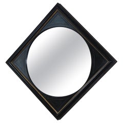 Espejo ondulado ebonizado y dorado del Aesthetic Movement de finales del siglo XIX