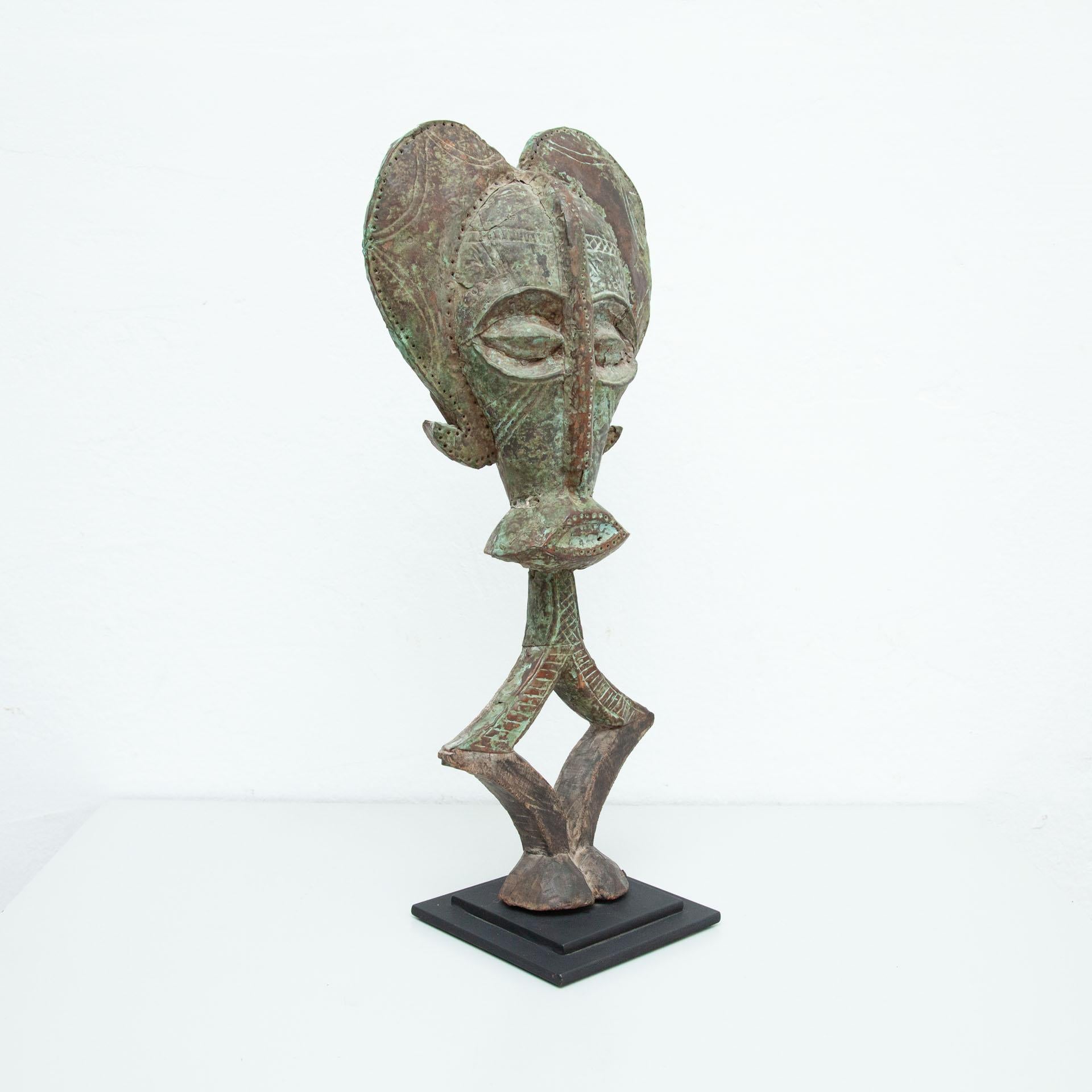 Late 19th Century African Kota-Obamba Reliquary Figure, Wood and Brass 5