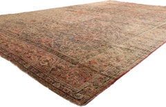 Late 19th Century Antique Agra Carpet with Modern Style