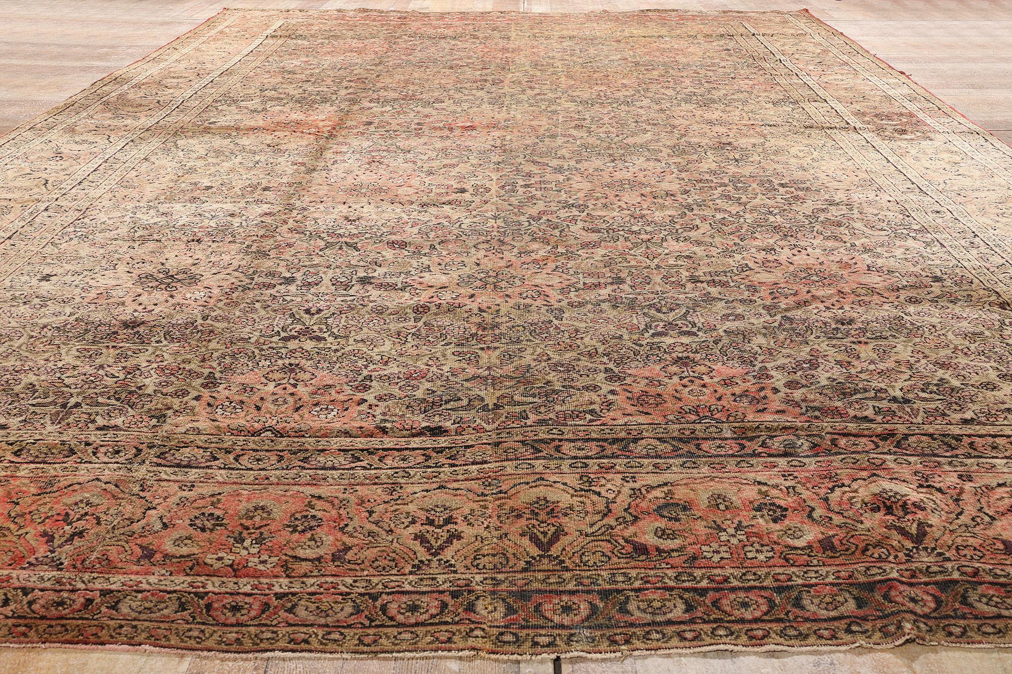 Tappeto di Agra della fine del XIX secolo in stile tradizionale in vendita 2
