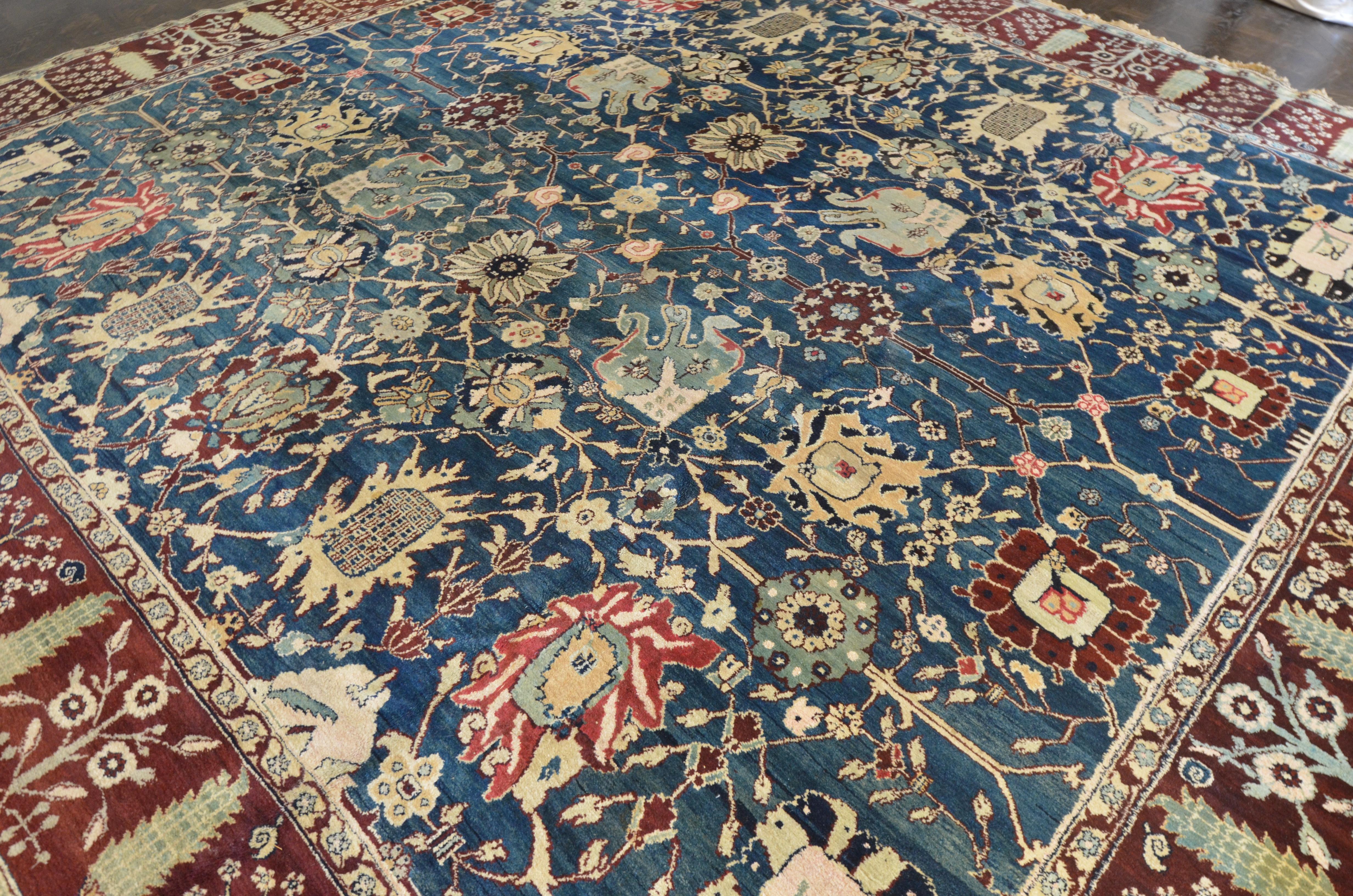 Indian Late 19th Century Agra Rug from North India For Sale