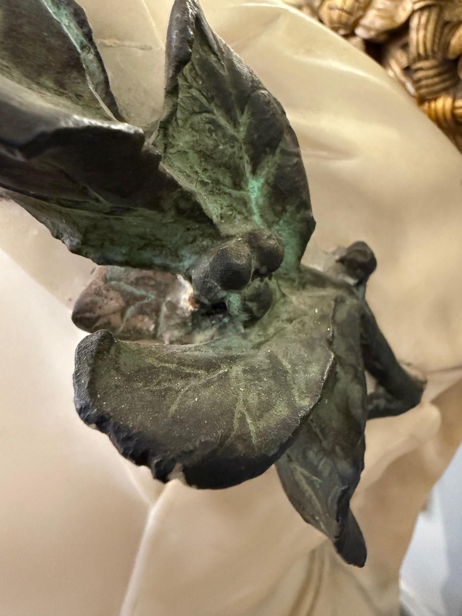 Late 19th Century Alabaster and Bronze Bust Dante Alighieri on a Marble Base For Sale 6