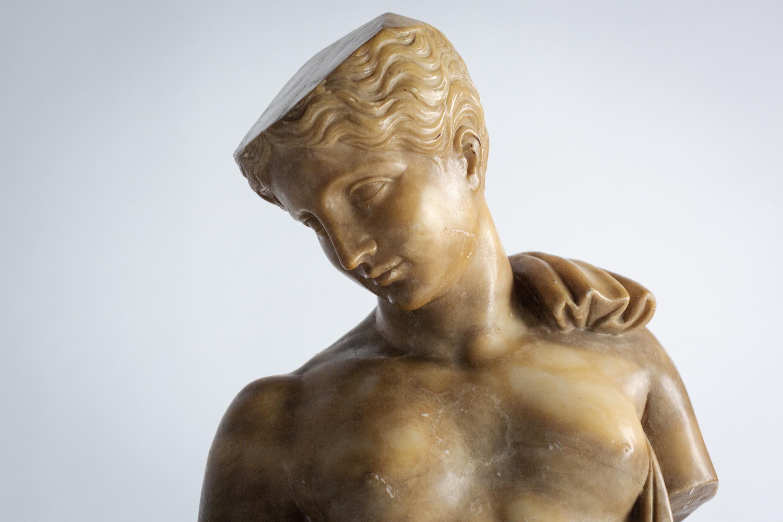 Late 19th Century Alabaster Psyche of Capua Statue For Sale 7