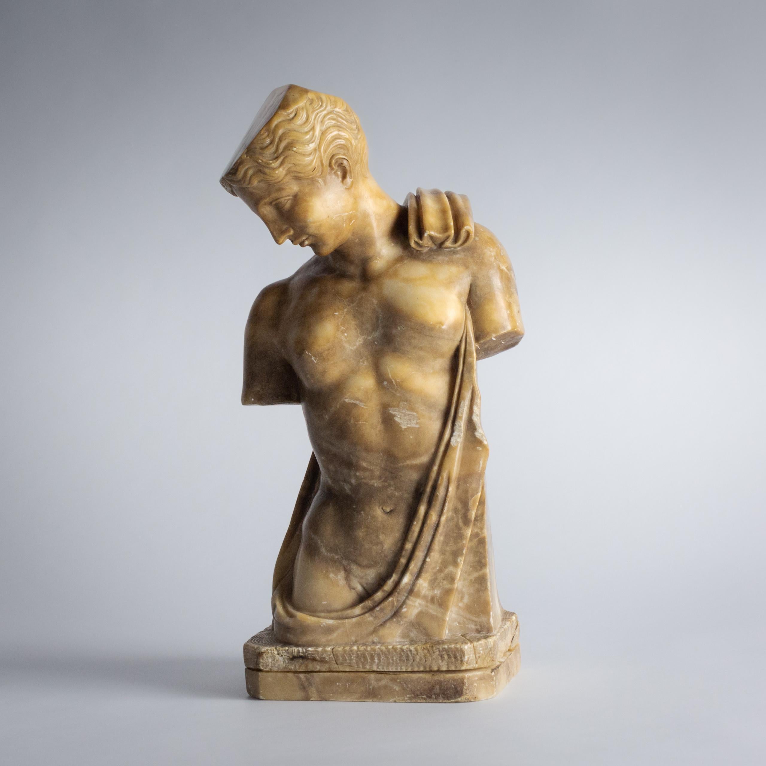 Late 19th Century Alabaster Psyche of Capua Statue For Sale 4