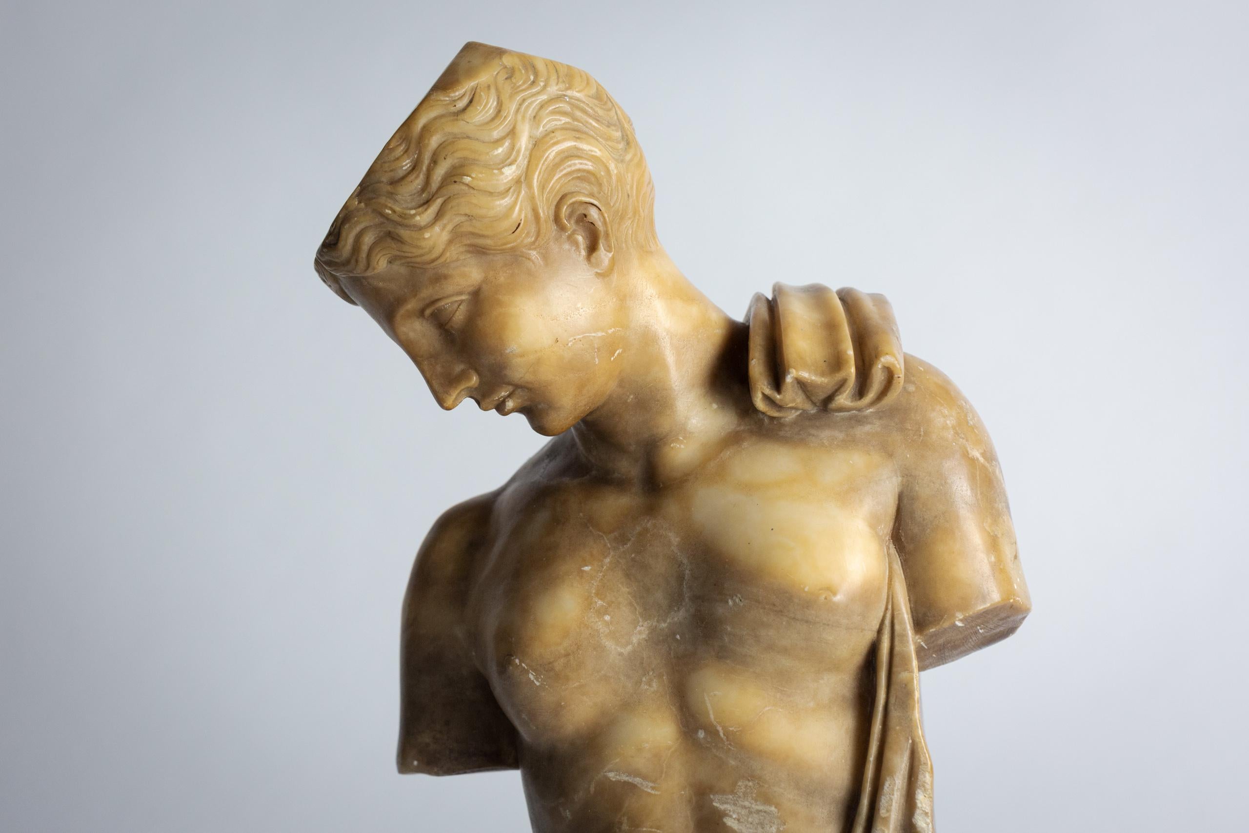 Late 19th Century Alabaster Psyche of Capua Statue For Sale 5