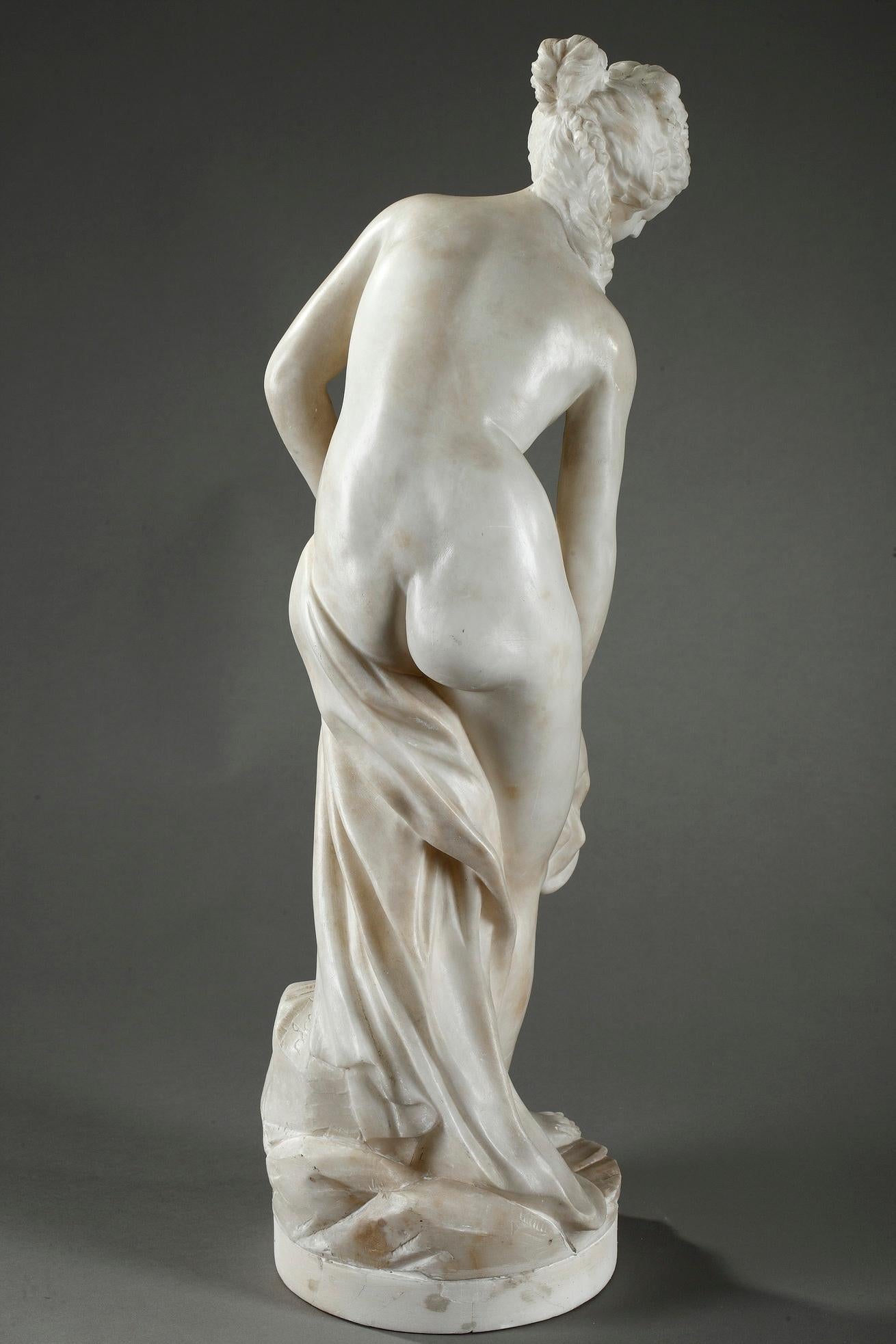 Late 19th Century Alabaster Statue, Bather by Guglielmo Pugi 7