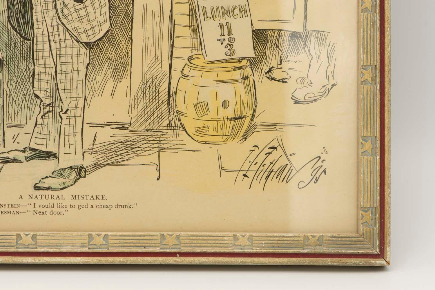 Late 19th Century American Jewish Themed Caricature For Sale 1
