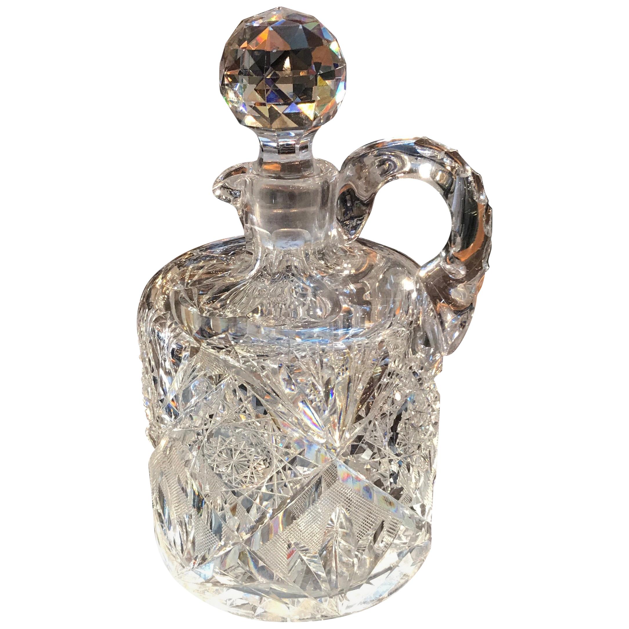 Late 19th Century American Brilliant Whisky Jug
