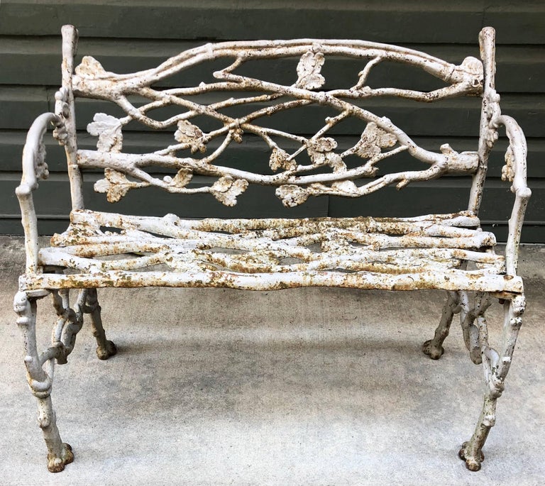 Late 19th Century American Cast Iron Garden Benches For Sale at 1stDibs