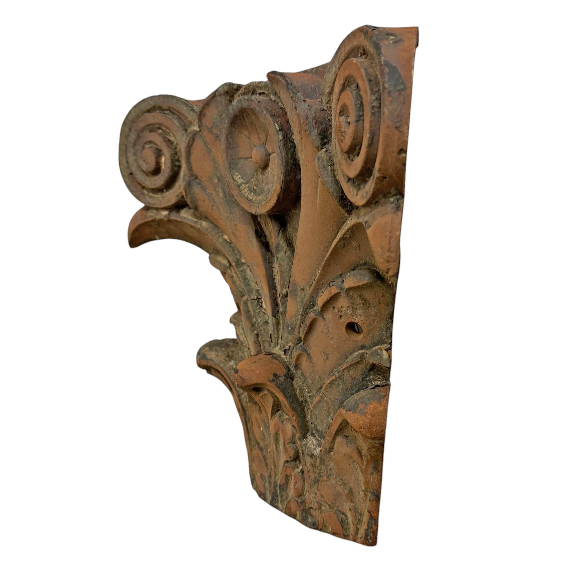 Late 19th Century American Cast Iron Pilaster Capital For Sale 1