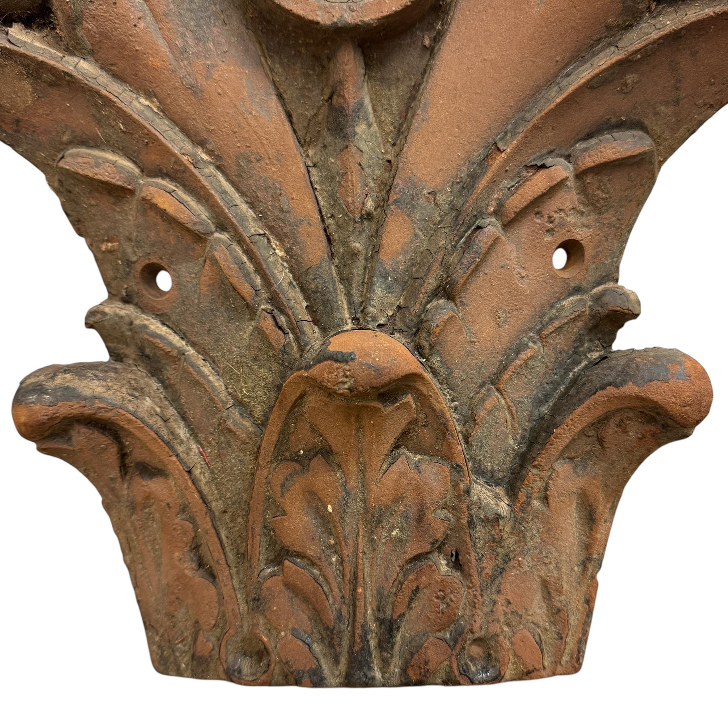 Late 19th Century American Cast Iron Pilaster Capital For Sale 5
