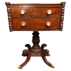 Late 19th Century American Classical Carved Mahogany Work Table