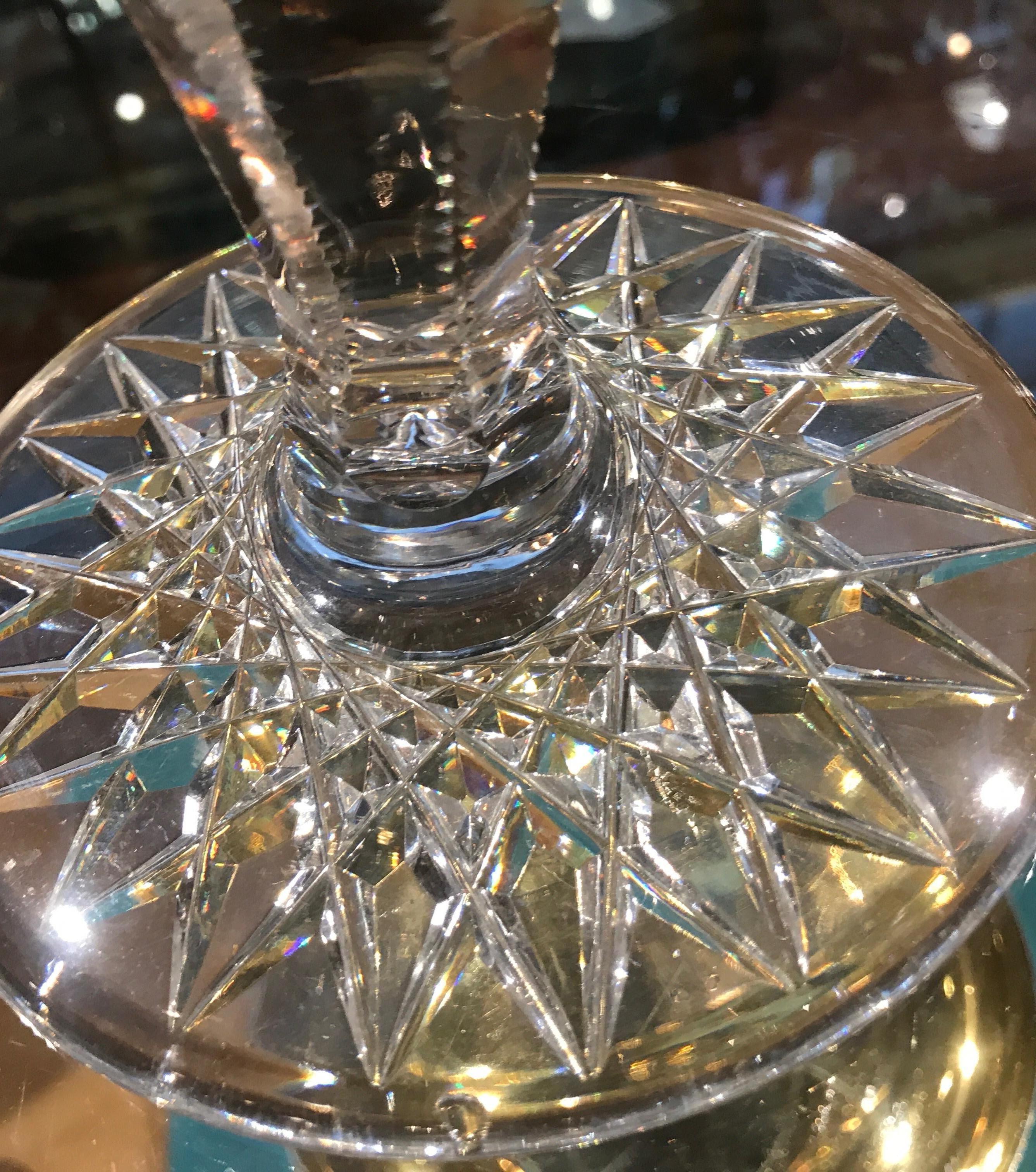 Vase trompette en verre taillé américain de la fin du XIXe siècle 3