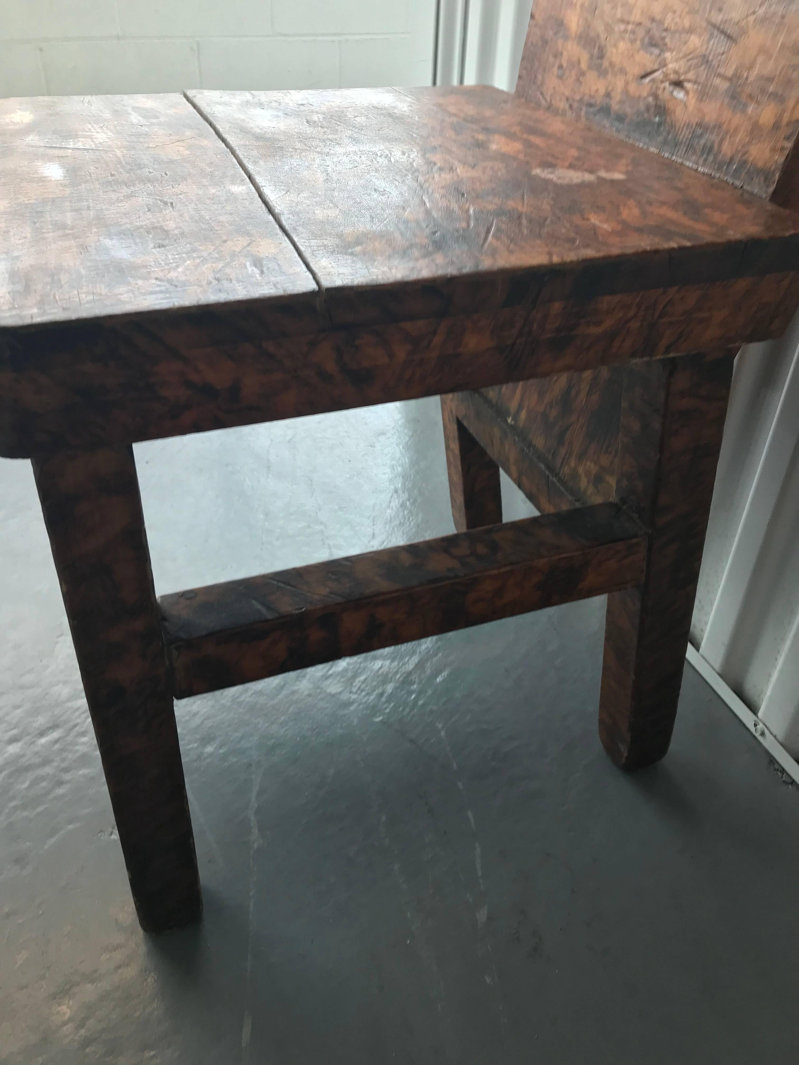 Late 19th Century American Handmade Burled Wood Chair For Sale 2