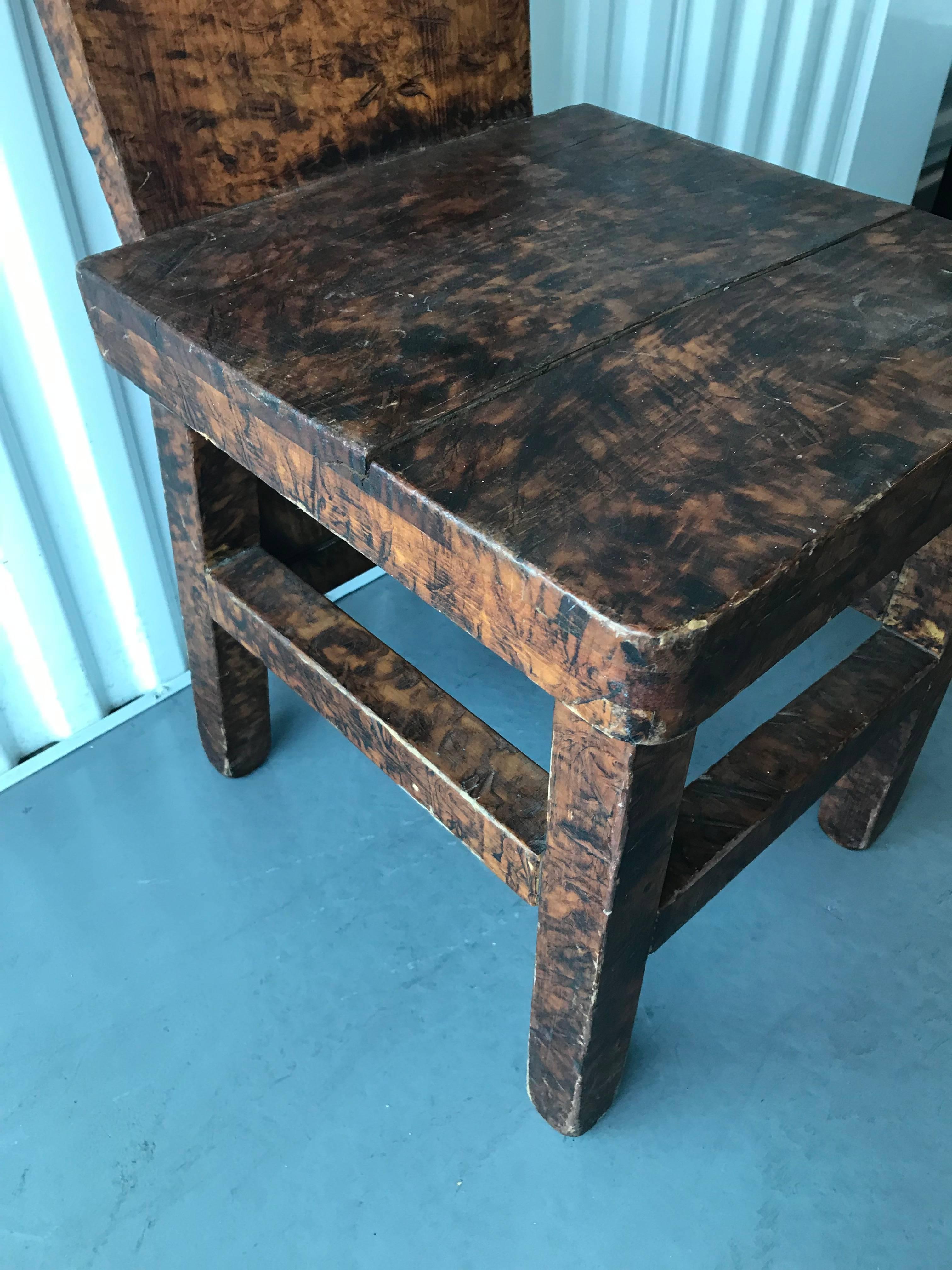 Late 19th Century American Handmade Burled Wood Chair For Sale 4