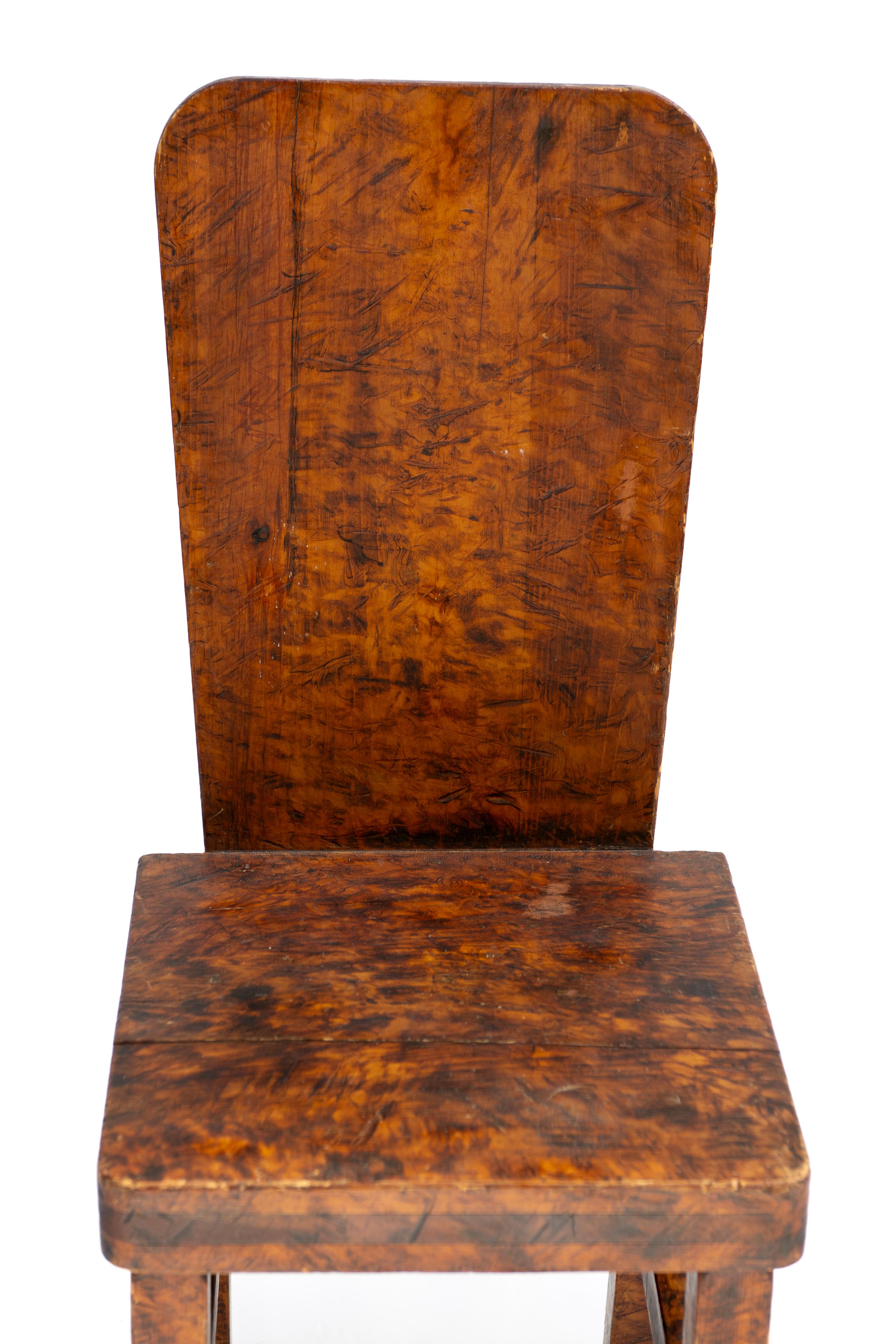 XIXe siècle Chaise en bois lustré faite à la main à la fin du 19e siècle en Amérique en vente