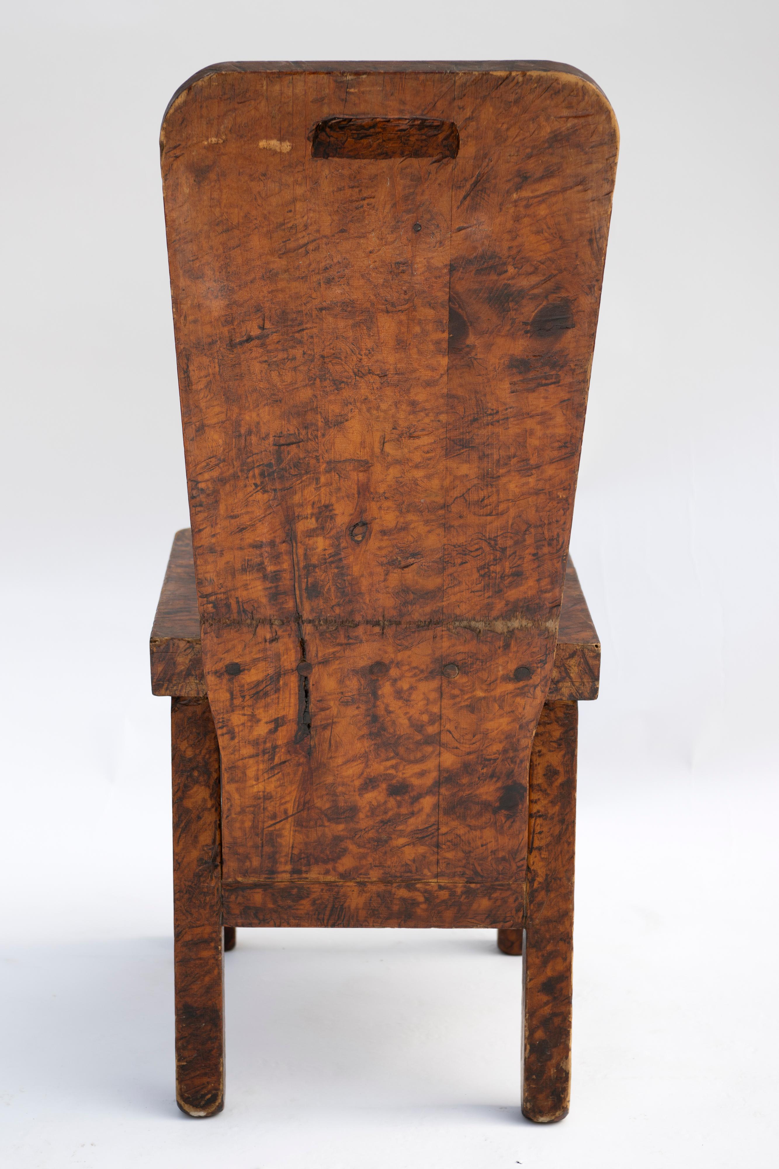 Chaise en bois lustré faite à la main à la fin du 19e siècle en Amérique en vente 1