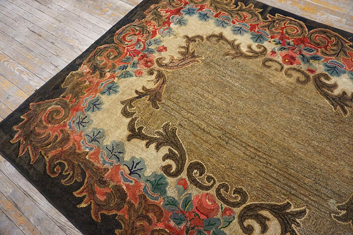 Late 19th Century American Hooked Rug  5' 9