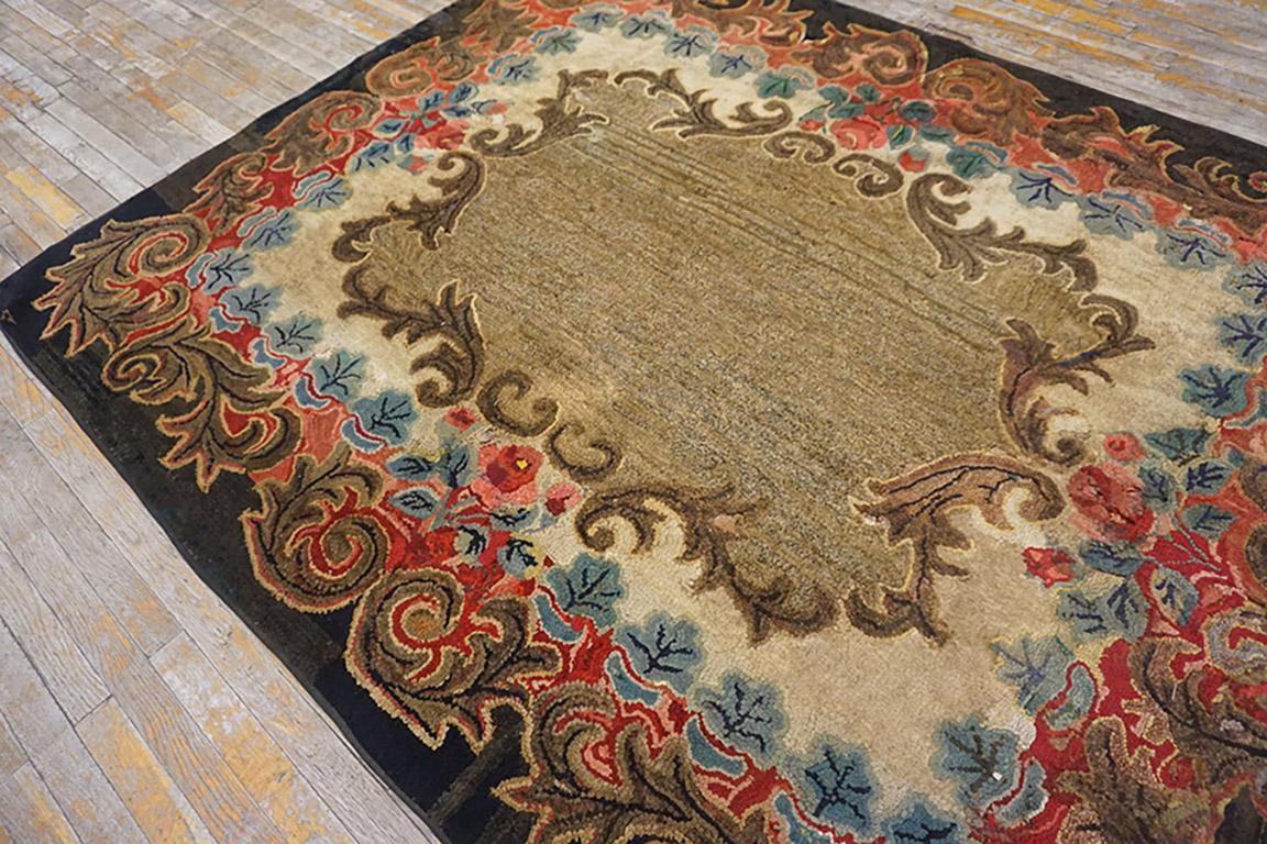 Late 19th Century American Hooked Rug  5' 9