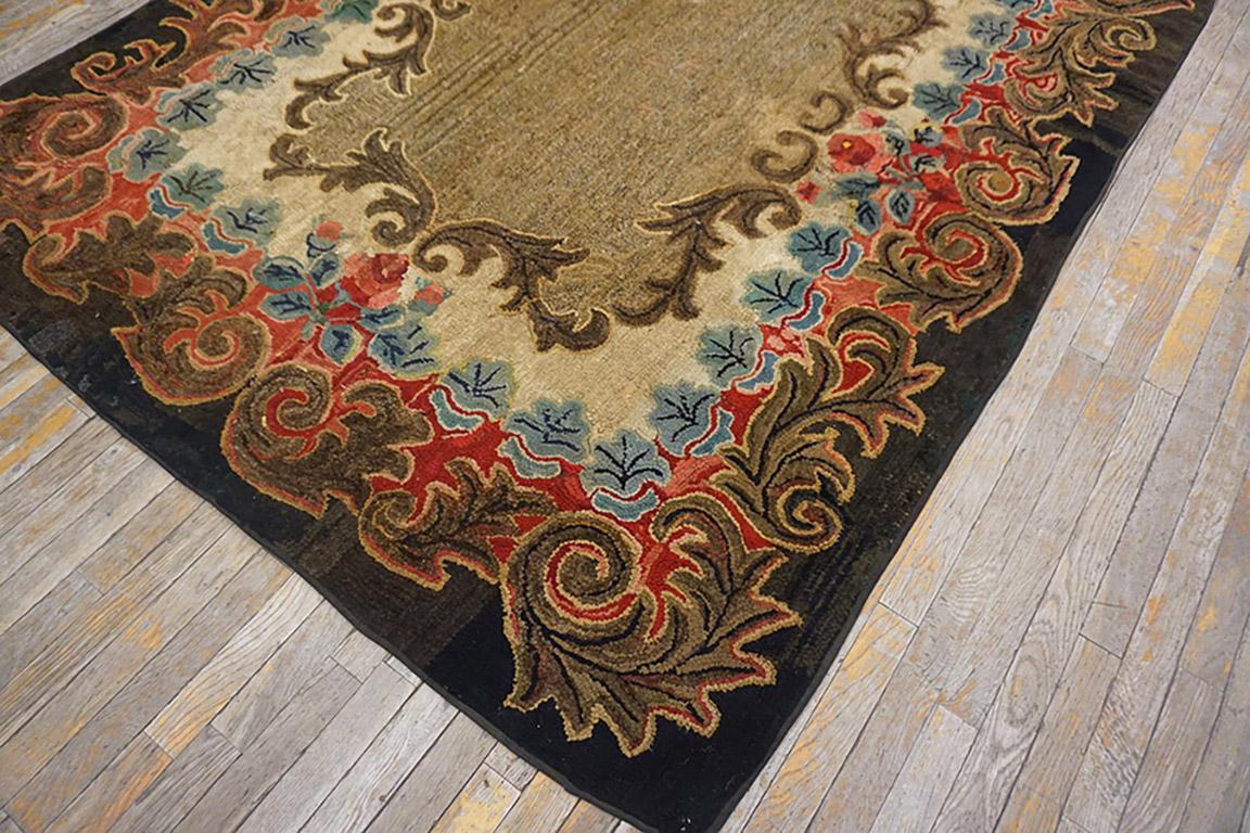 Late 19th Century American Hooked Rug  5' 9