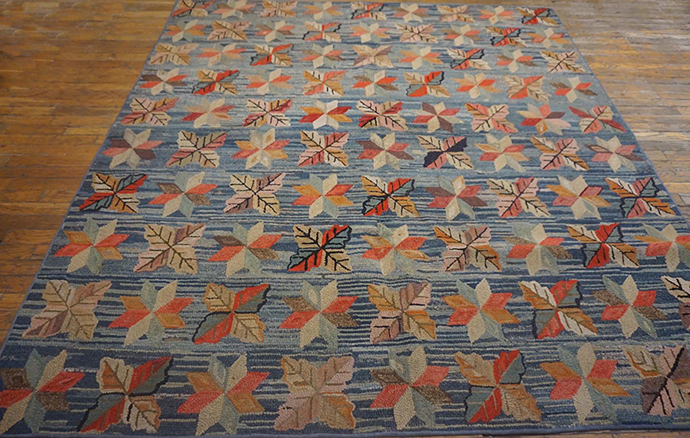 Late 19th Century American Hooked Rug, Size: 6' 8