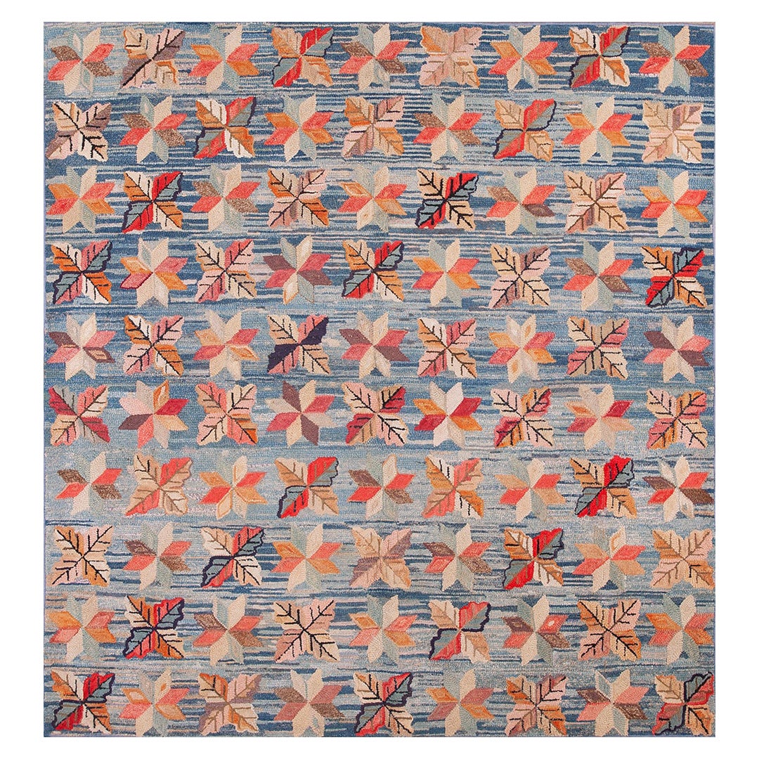 Fin du 19ème siècle américain Tapis crocheté 6' 8" x	7' 2"