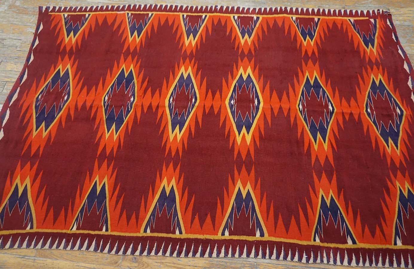 Late 19th Century American Navajo Germantown Carpet ( 4' x 6' - 122 x 183 ) For Sale 2