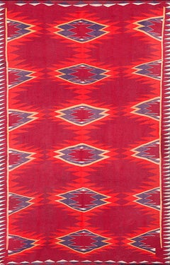 Amerikanischer Navajo Germantown-Teppich aus dem späten 19. Jahrhundert ( 4' x 6' - 122 x 183 )